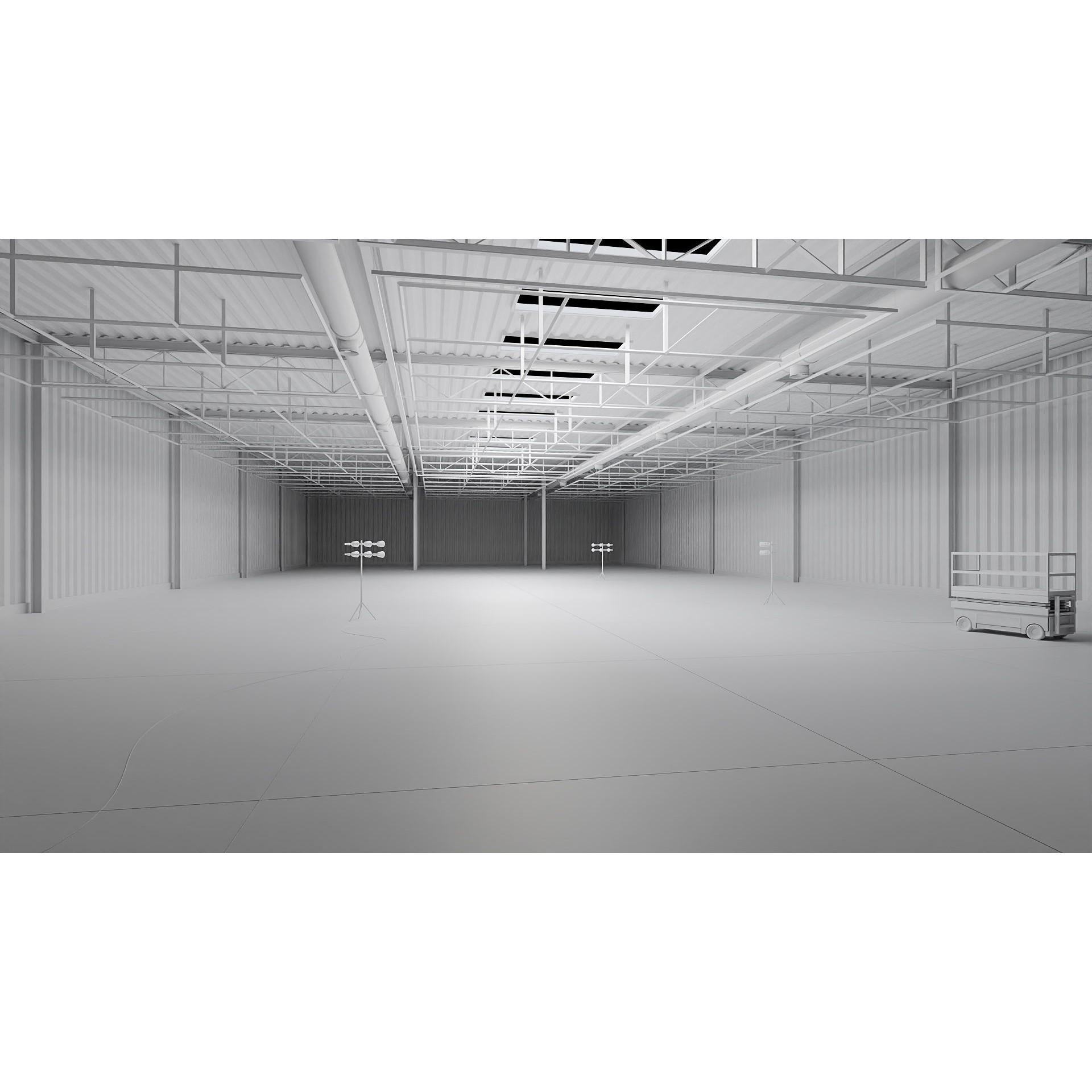 Hangar Interior - Low-Poly Game-Ready 3D Model - View 4