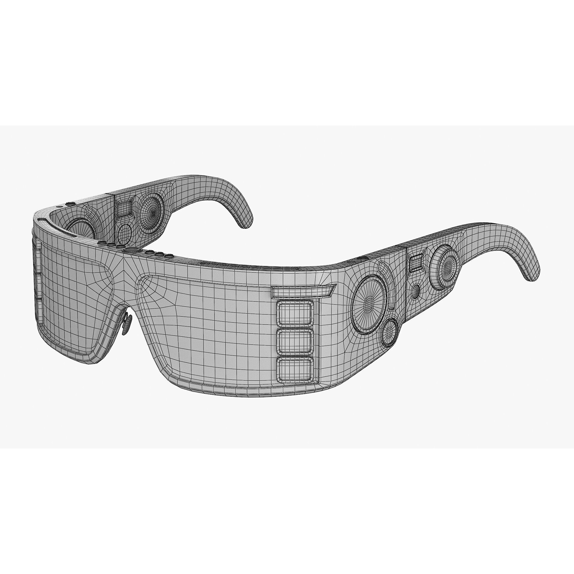 Sci Fi Smart Glasses - Low-Poly Game-Ready 3D Model - View 18