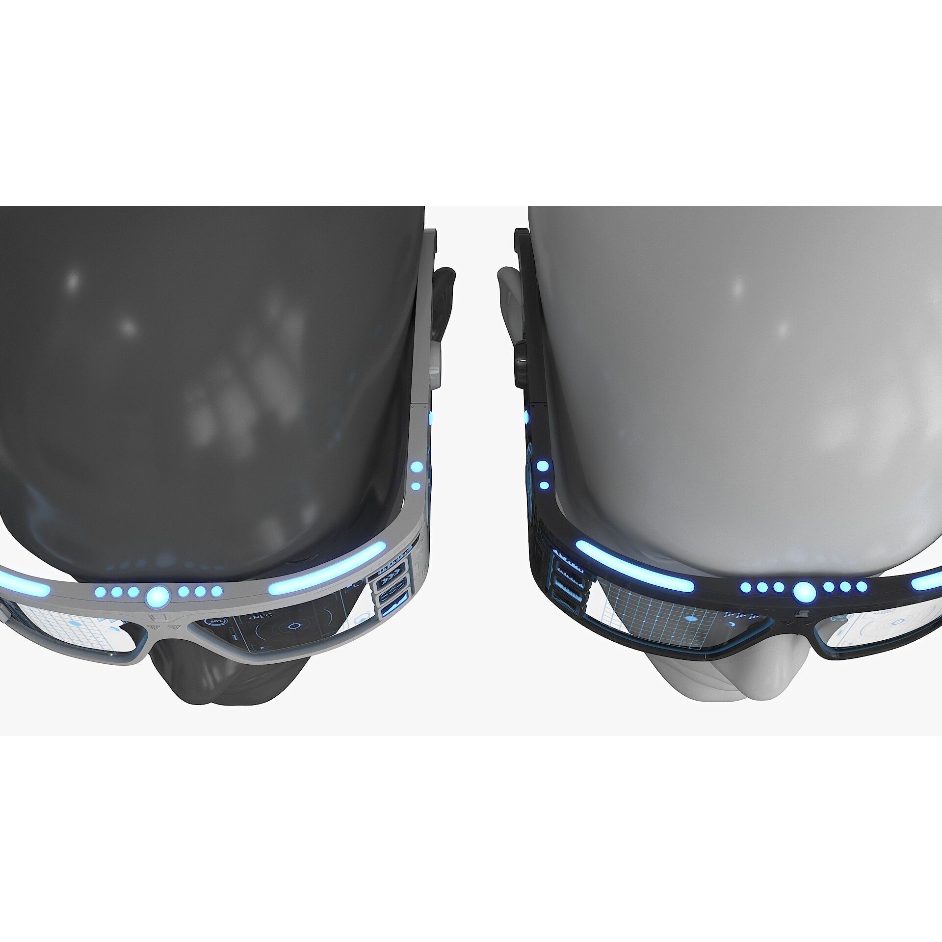 Sci Fi Smart Glasses - Low-Poly Game-Ready 3D Model - View 7