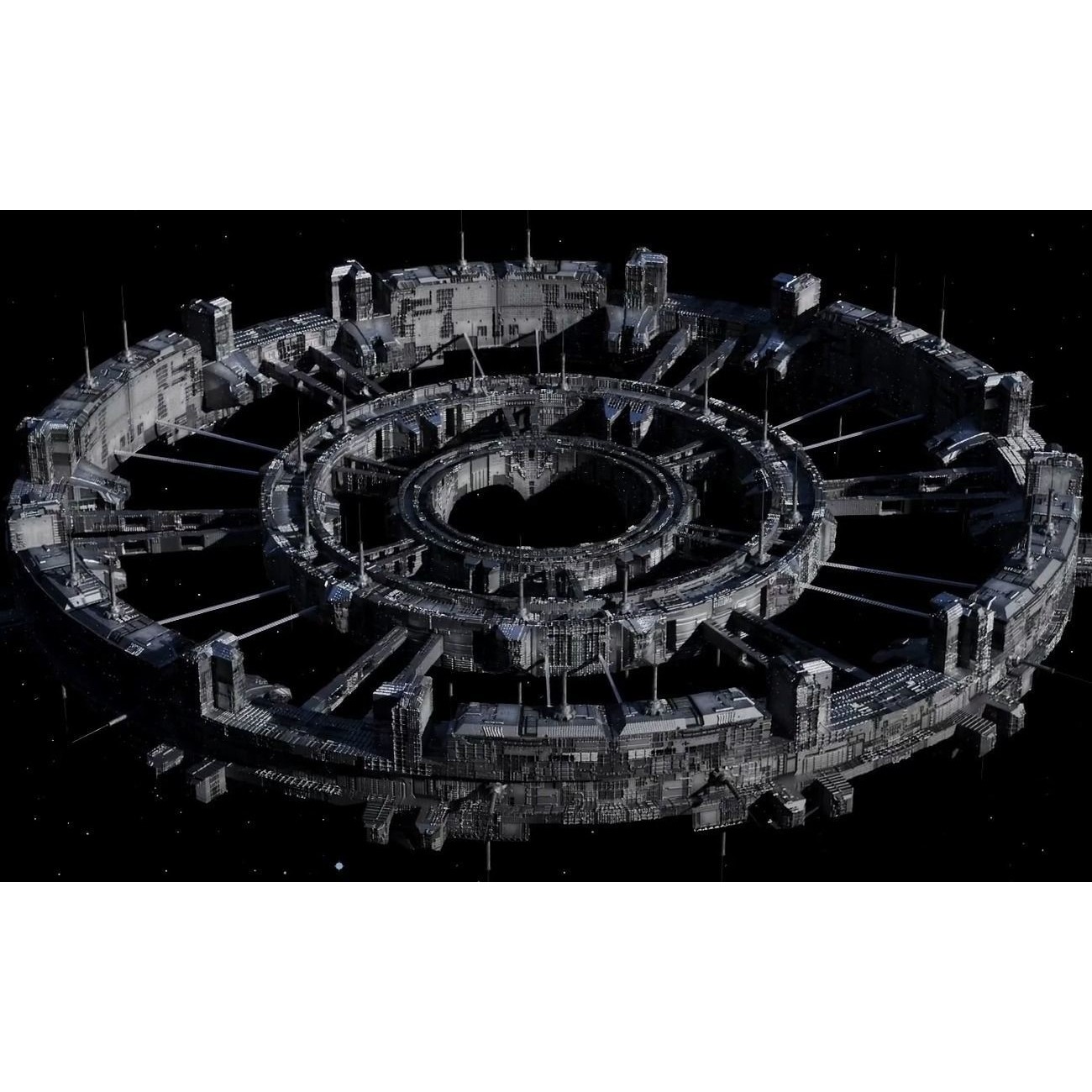 Round Space Station - Game-Ready 3D Model - View 3