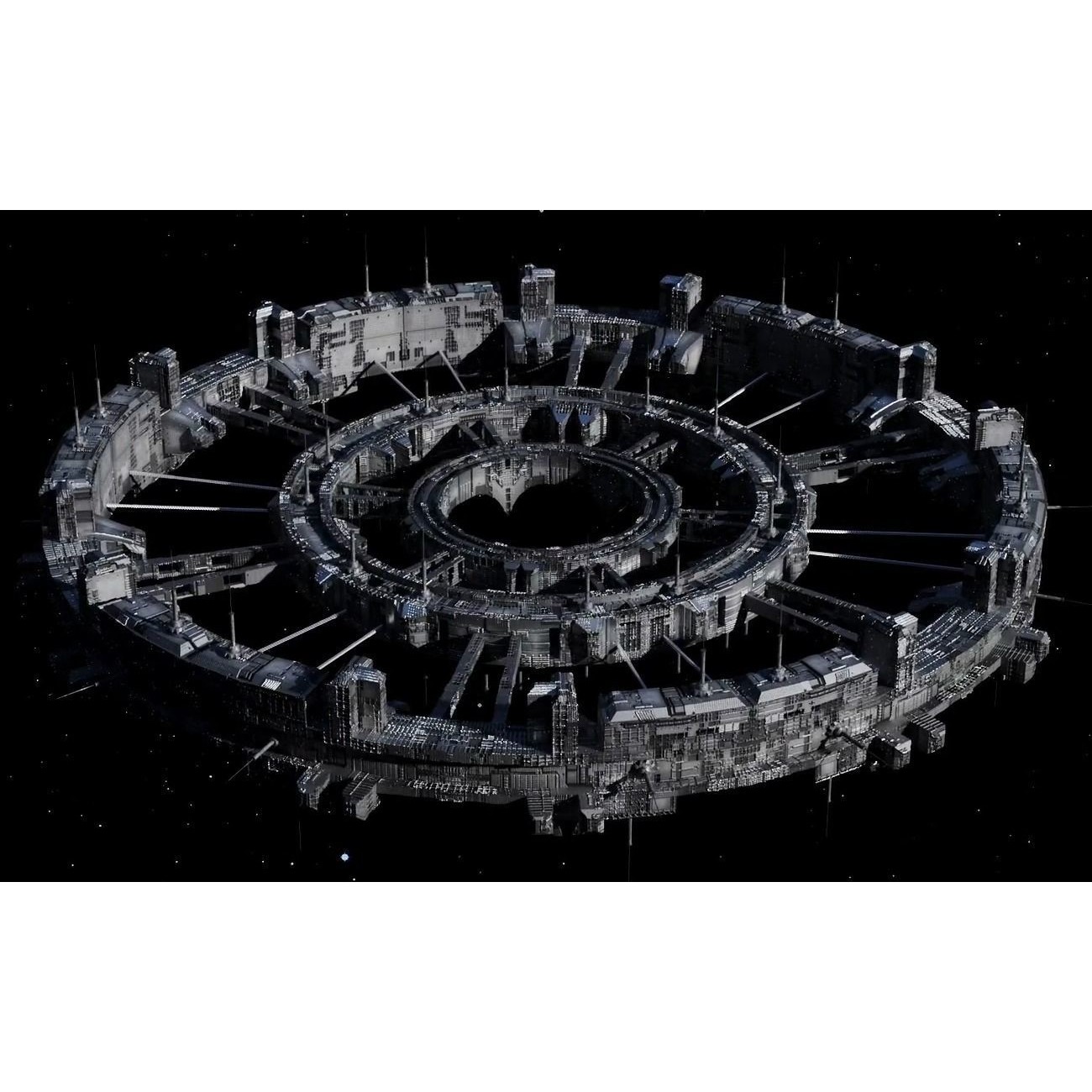 Round Space Station - Game-Ready 3D Model - View 4