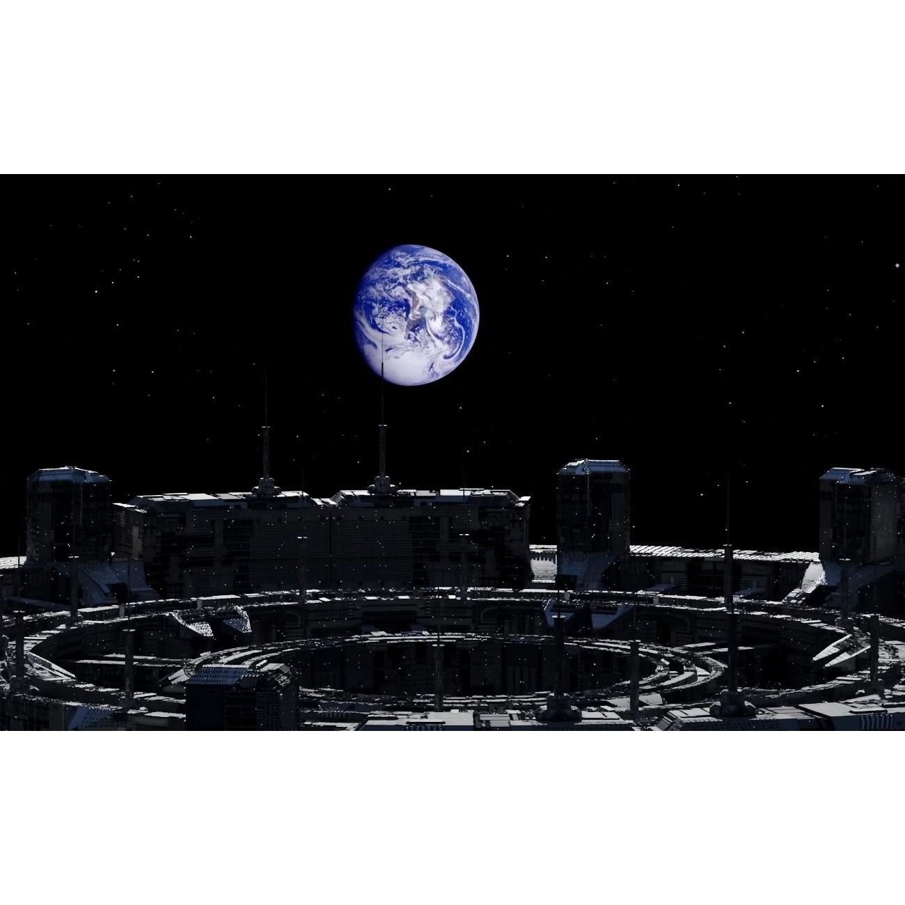 Round Space Station - Game-Ready 3D Model - View 6