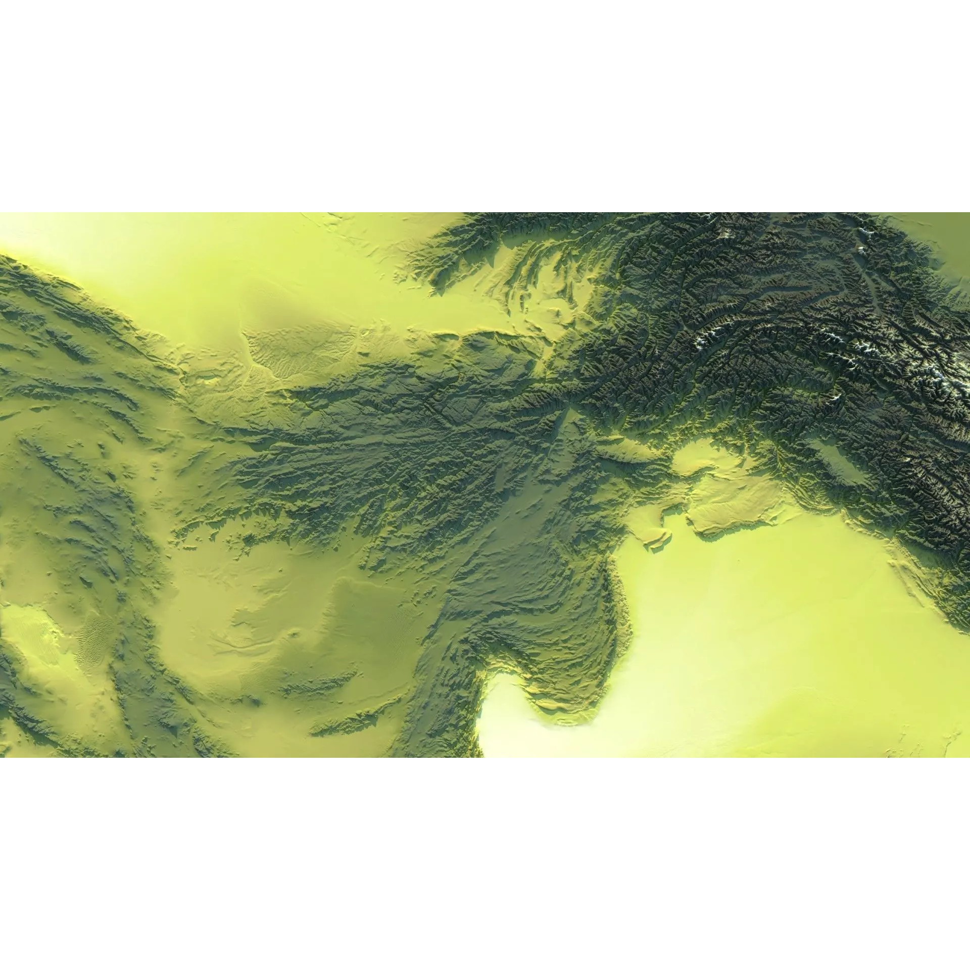 Afghanistan Map - 29K Realistic Satellite Terrain 3D Model - View 12