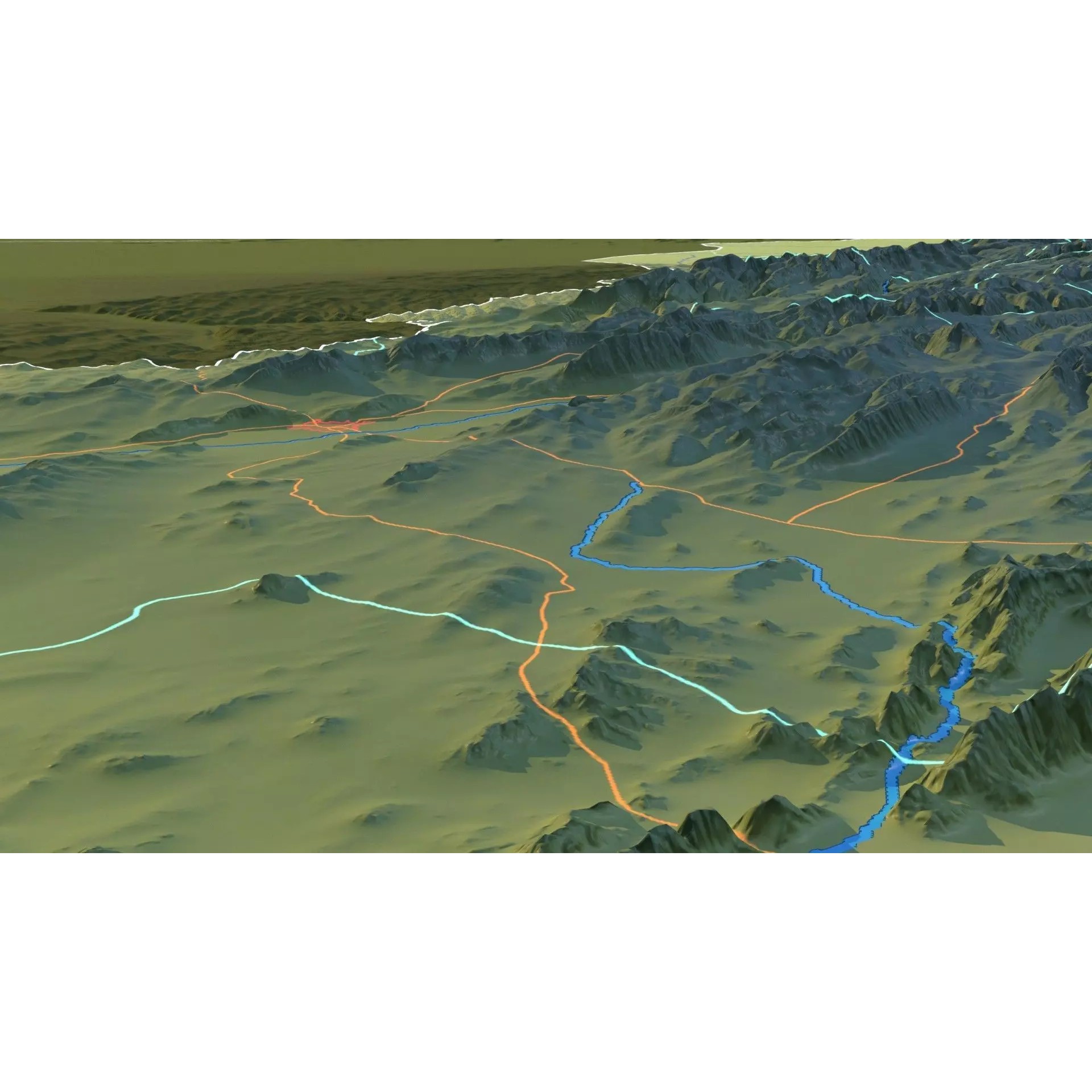 Afghanistan Map - 29K Realistic Satellite Terrain 3D Model - View 17