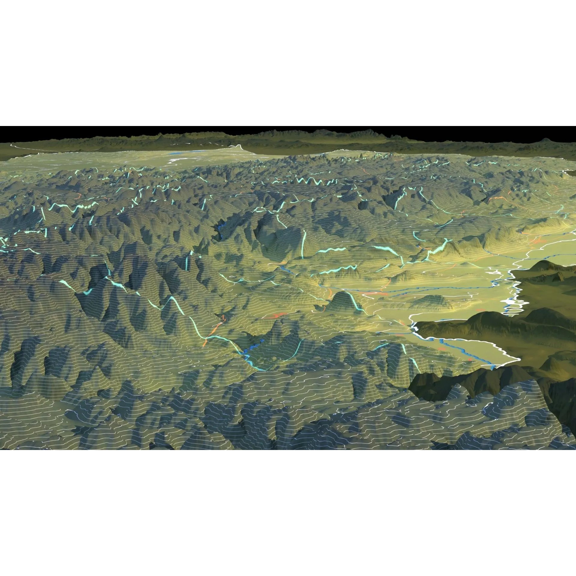 Afghanistan Map - 29K Realistic Satellite Terrain 3D Model - View 18