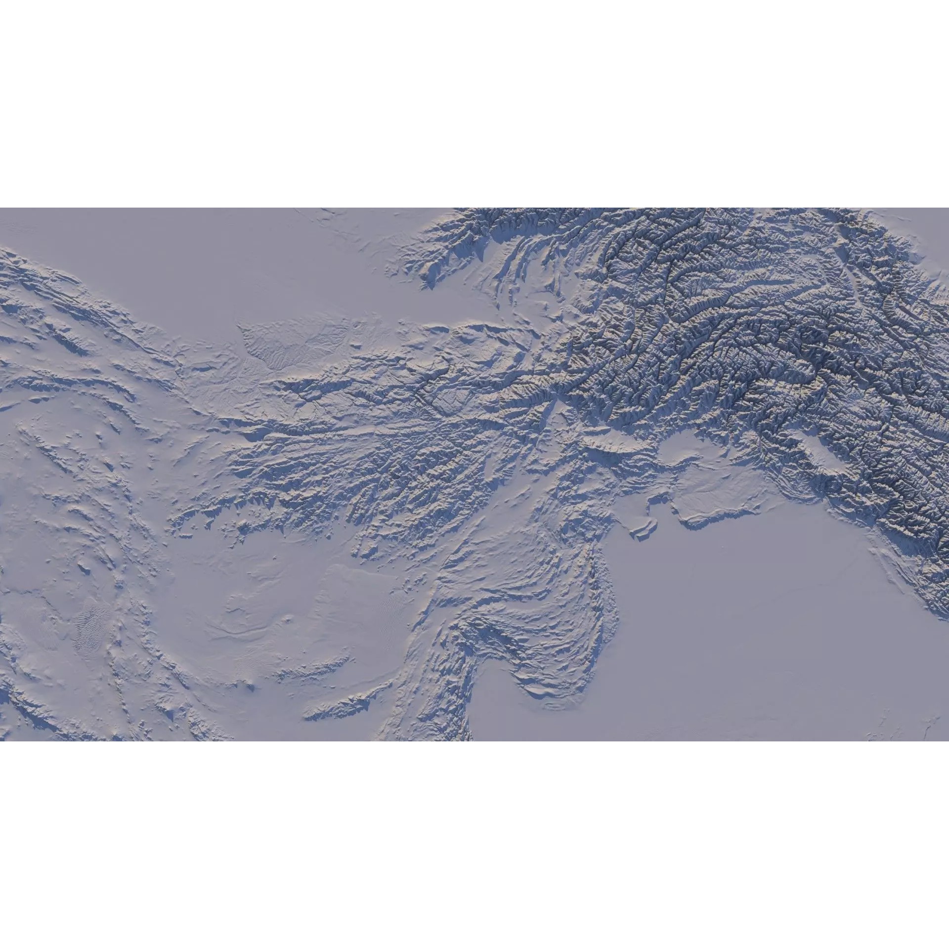 Afghanistan Map - 29K Realistic Satellite Terrain 3D Model - View 21