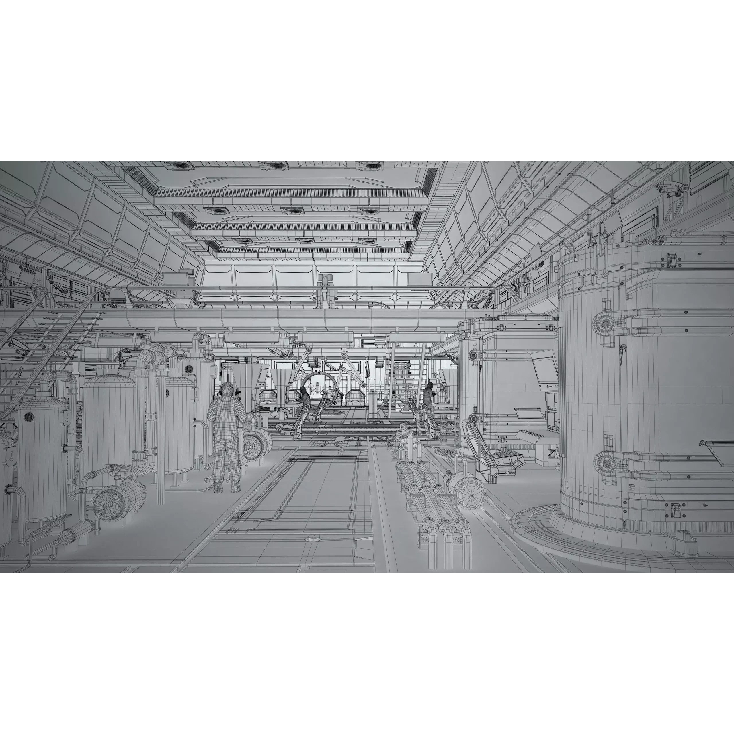 Sci Fi Lab Interior - Game-Ready 3D Model