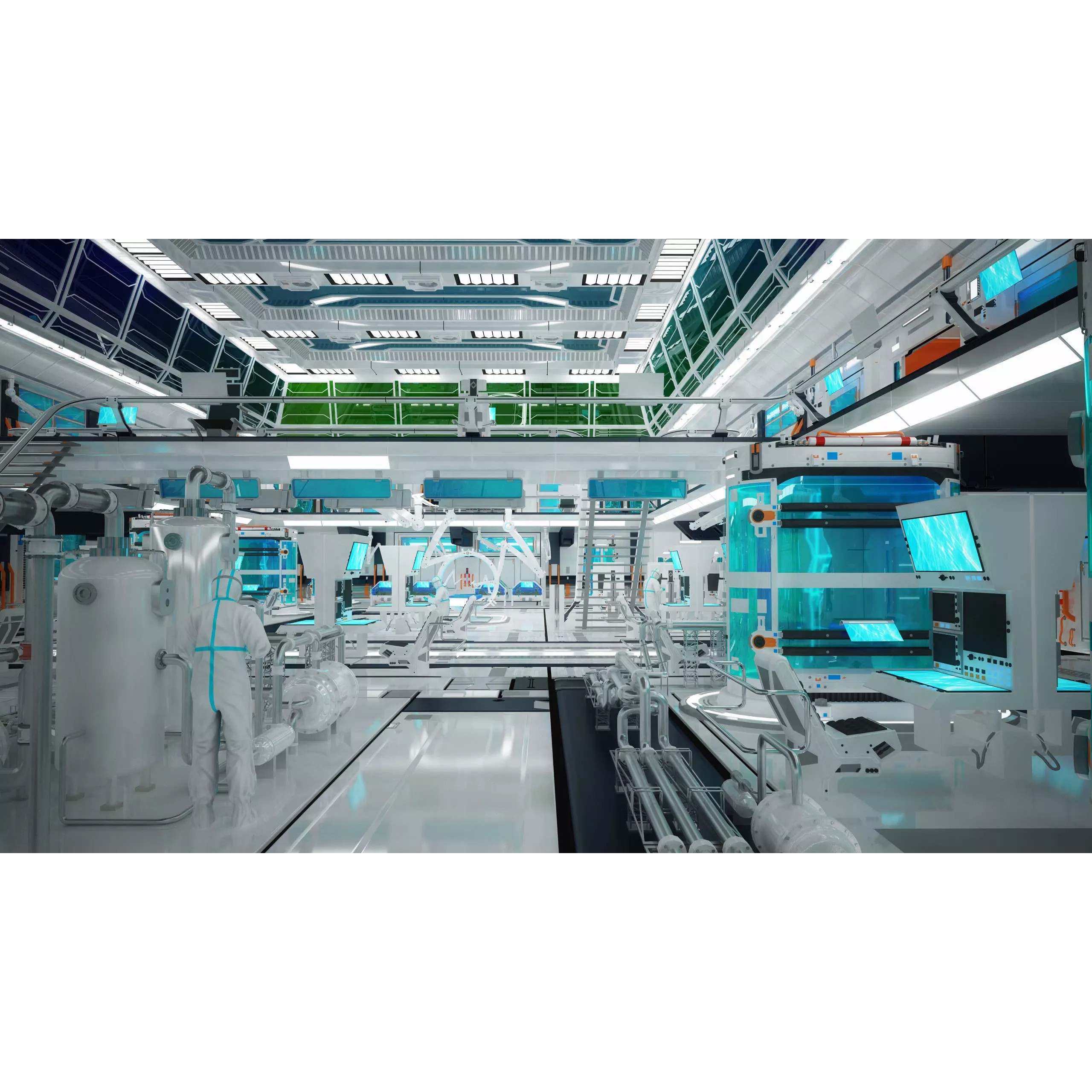 Sci Fi Lab Interior - Game-Ready 3D Model - View 5