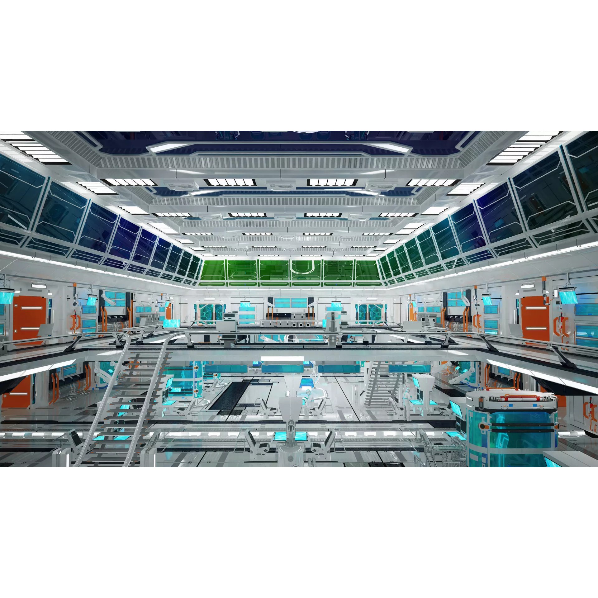 Sci Fi Lab Interior - Game-Ready 3D Model - View 6