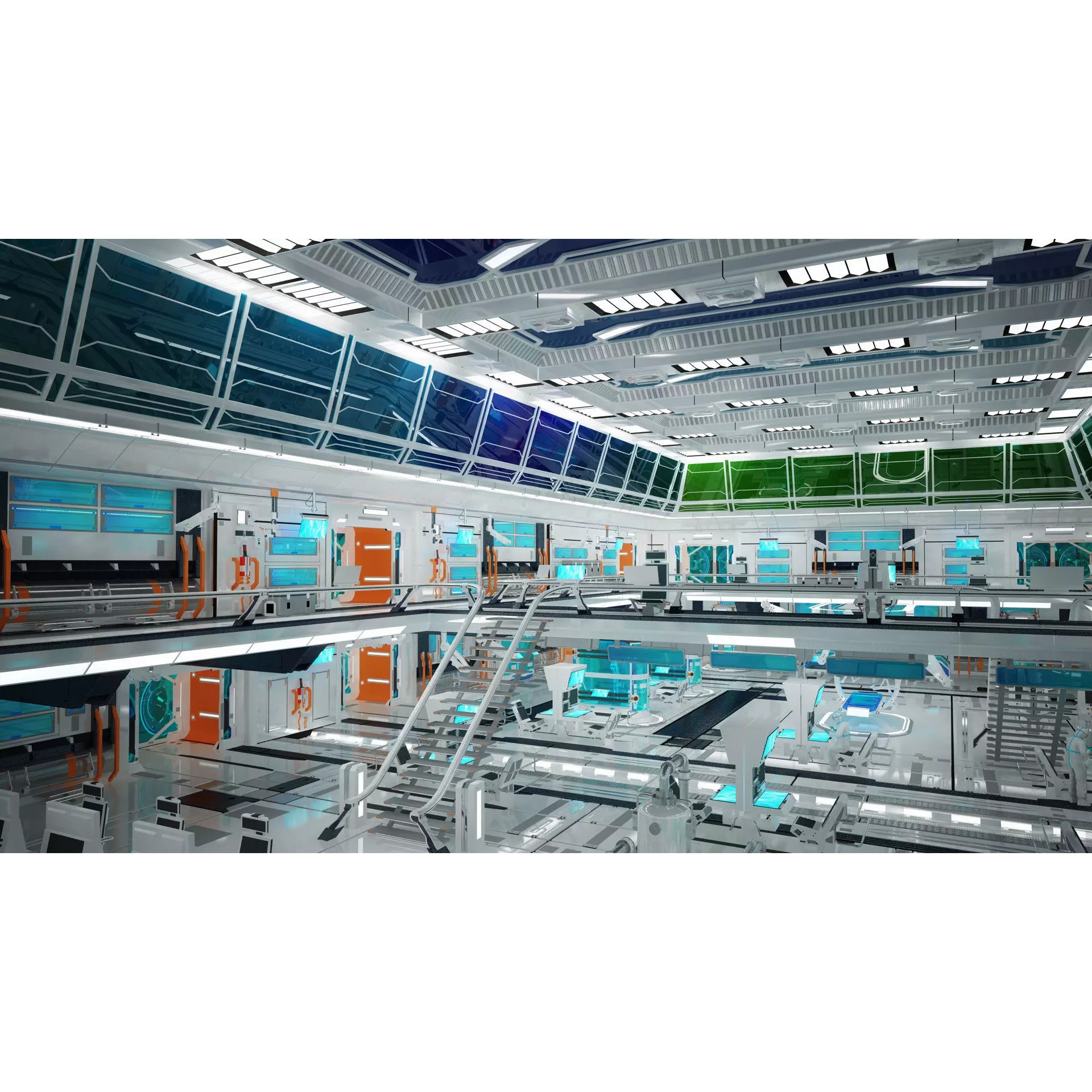 Sci Fi Lab Interior - Game-Ready 3D Model - View 7