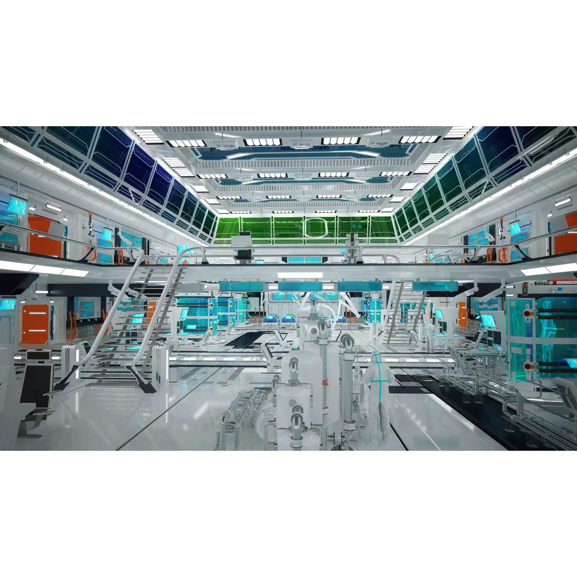 Sci Fi Lab Interior - Game-Ready 3D Model - View 8