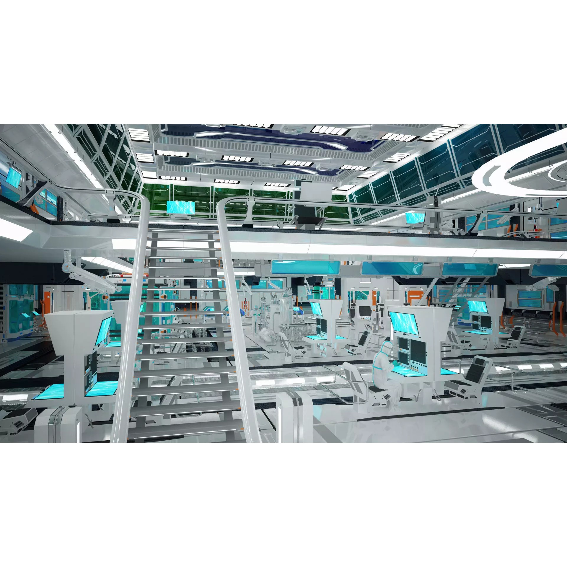 Sci Fi Lab Interior - Game-Ready 3D Model - View 9