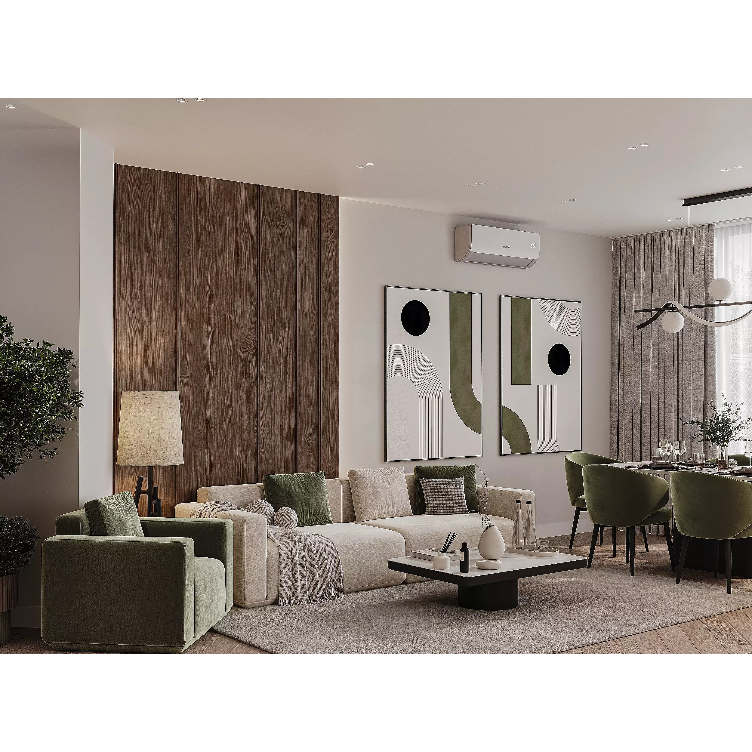 Modern Apartment Interior - Detailed 3D Model - View 2