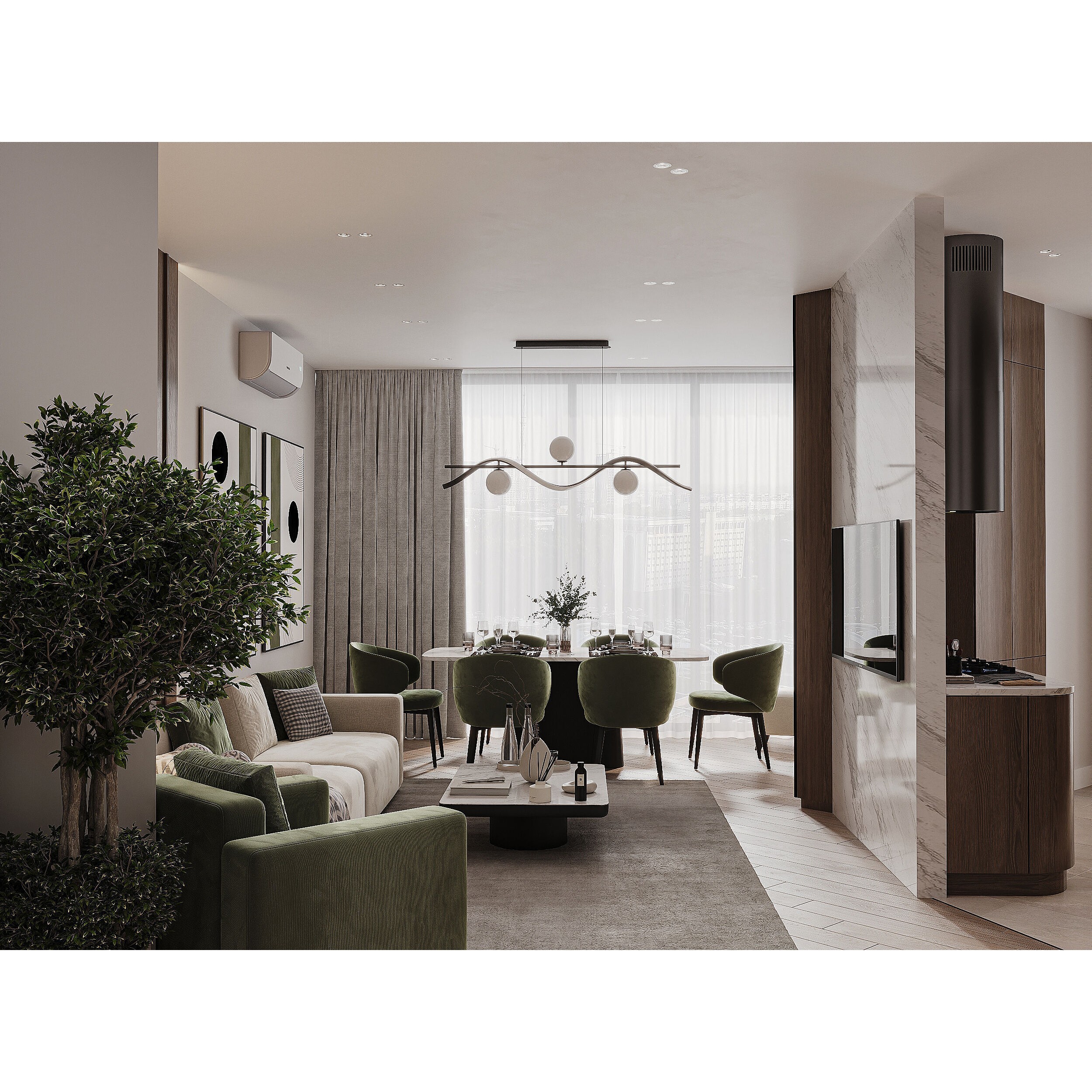 Modern Apartment Interior - Detailed 3D Model - View 26