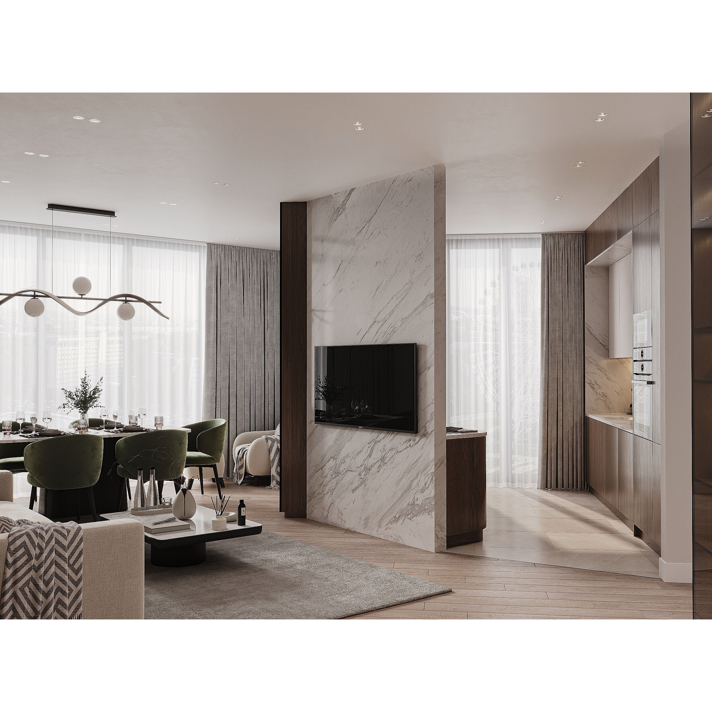 Modern Apartment Interior - Detailed 3D Model - View 31