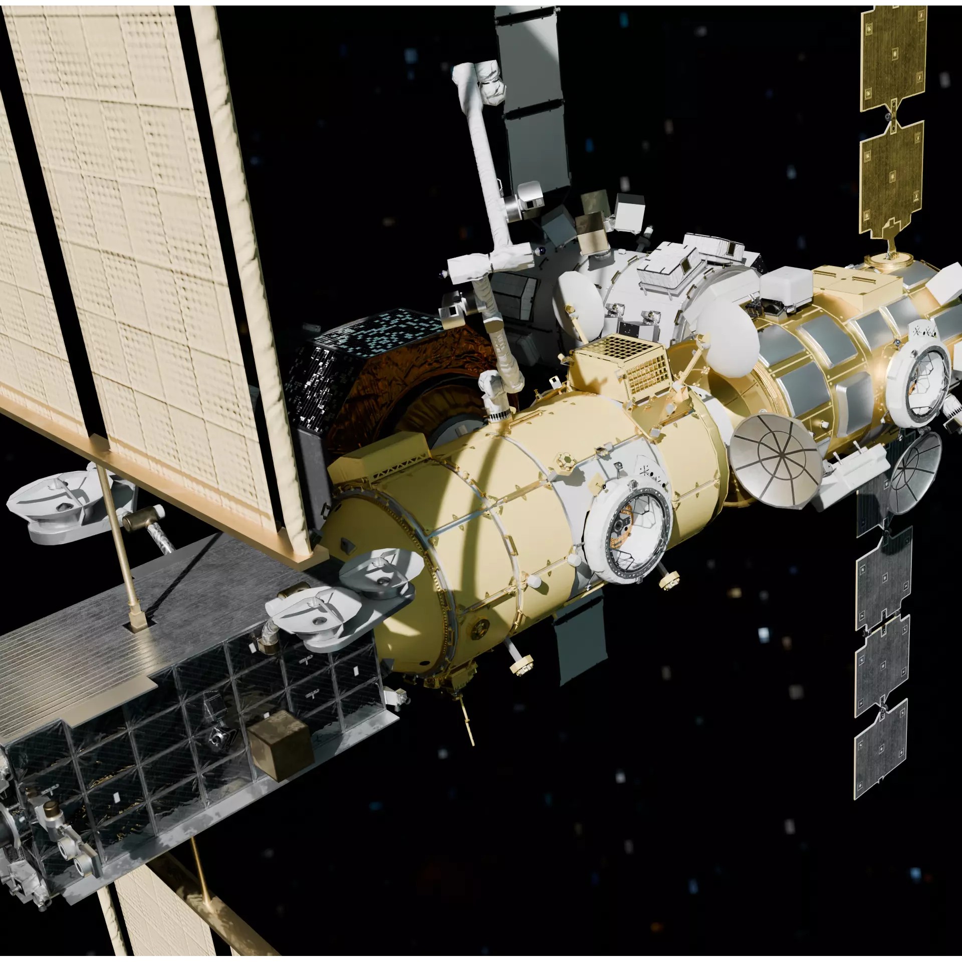 Gateway Lunar Space Station - Game-Ready 3D Model - View 3