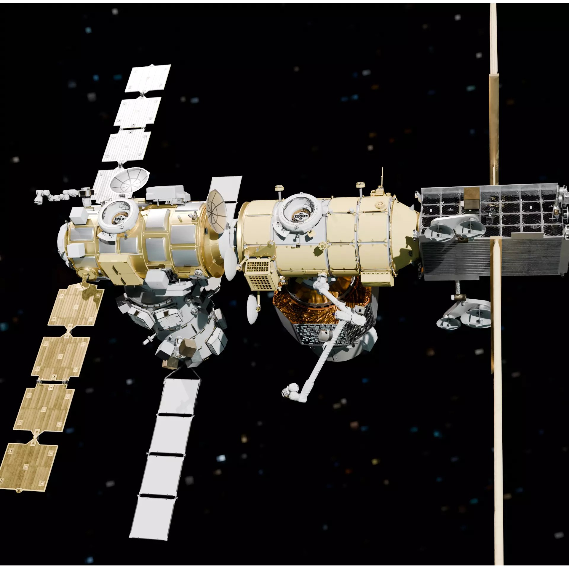 Gateway Lunar Space Station - Game-Ready 3D Model - View 6