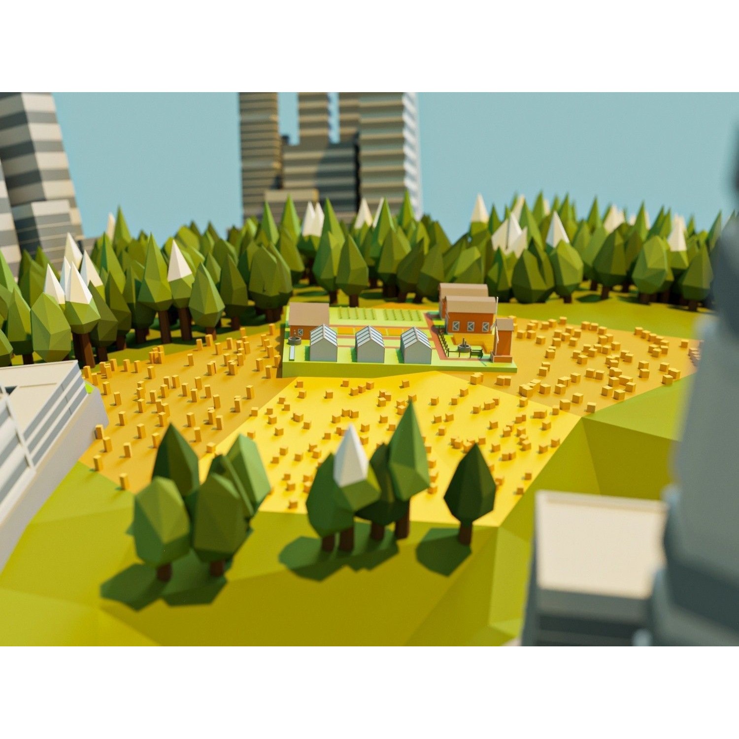 Low Poly Earth - Low-Poly Game-Ready 3D Model - View 12