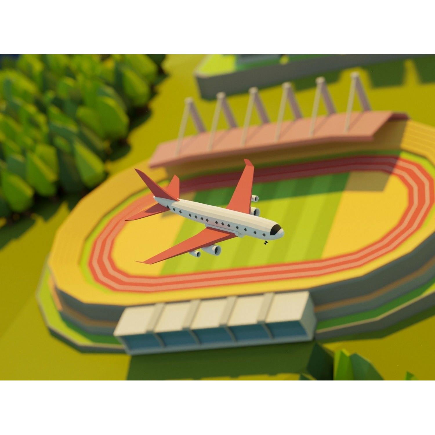 Low Poly Earth - Low-Poly Game-Ready 3D Model - View 13