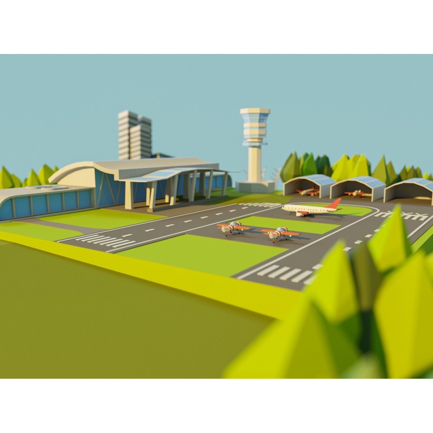 Low Poly Earth - Low-Poly Game-Ready 3D Model - View 15