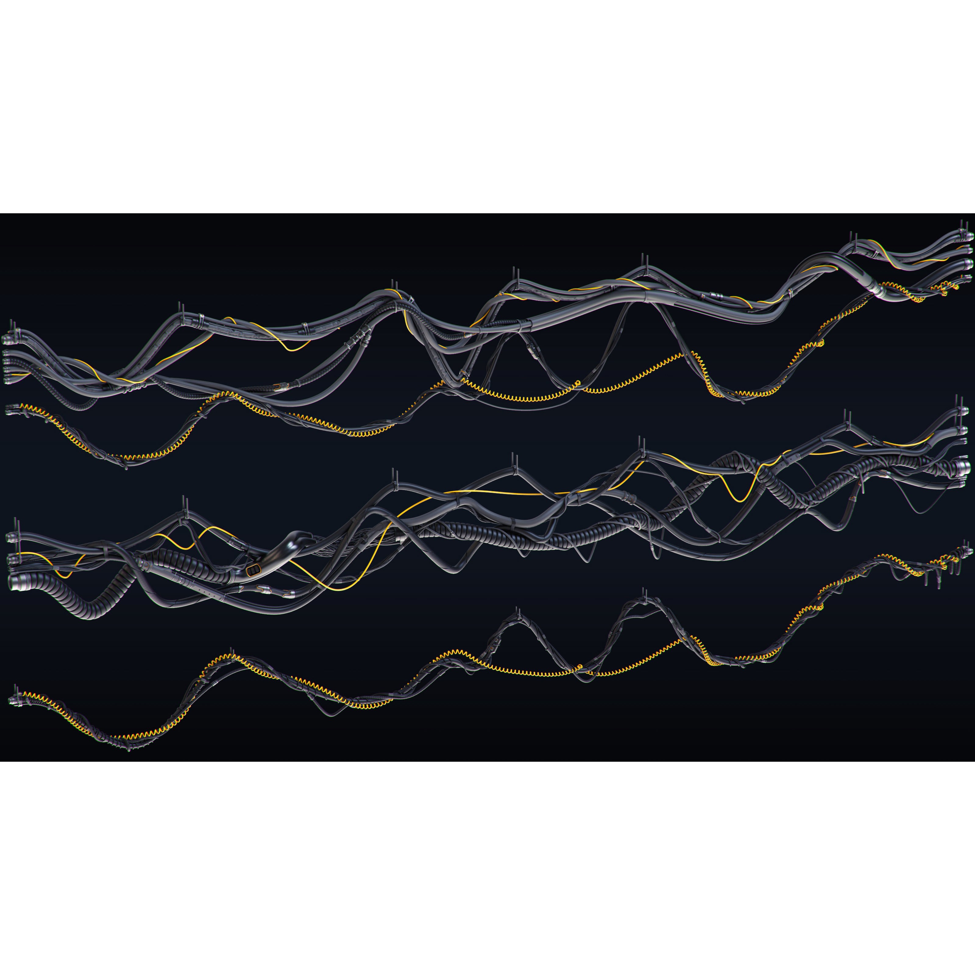 Cables and Wires Set - Game-Ready 3D Model
