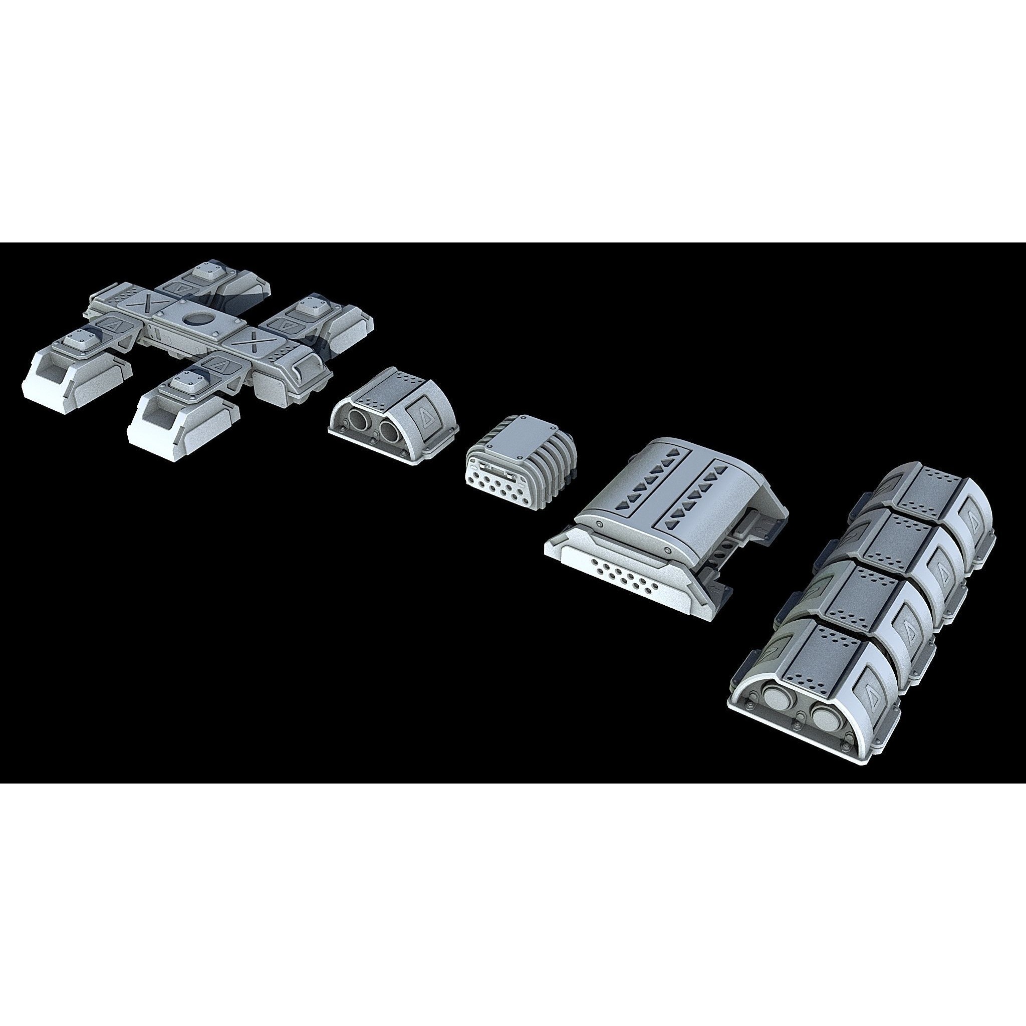 Sci-Fi KitBash and Props Pack - Game-Ready 3D Model - View 10