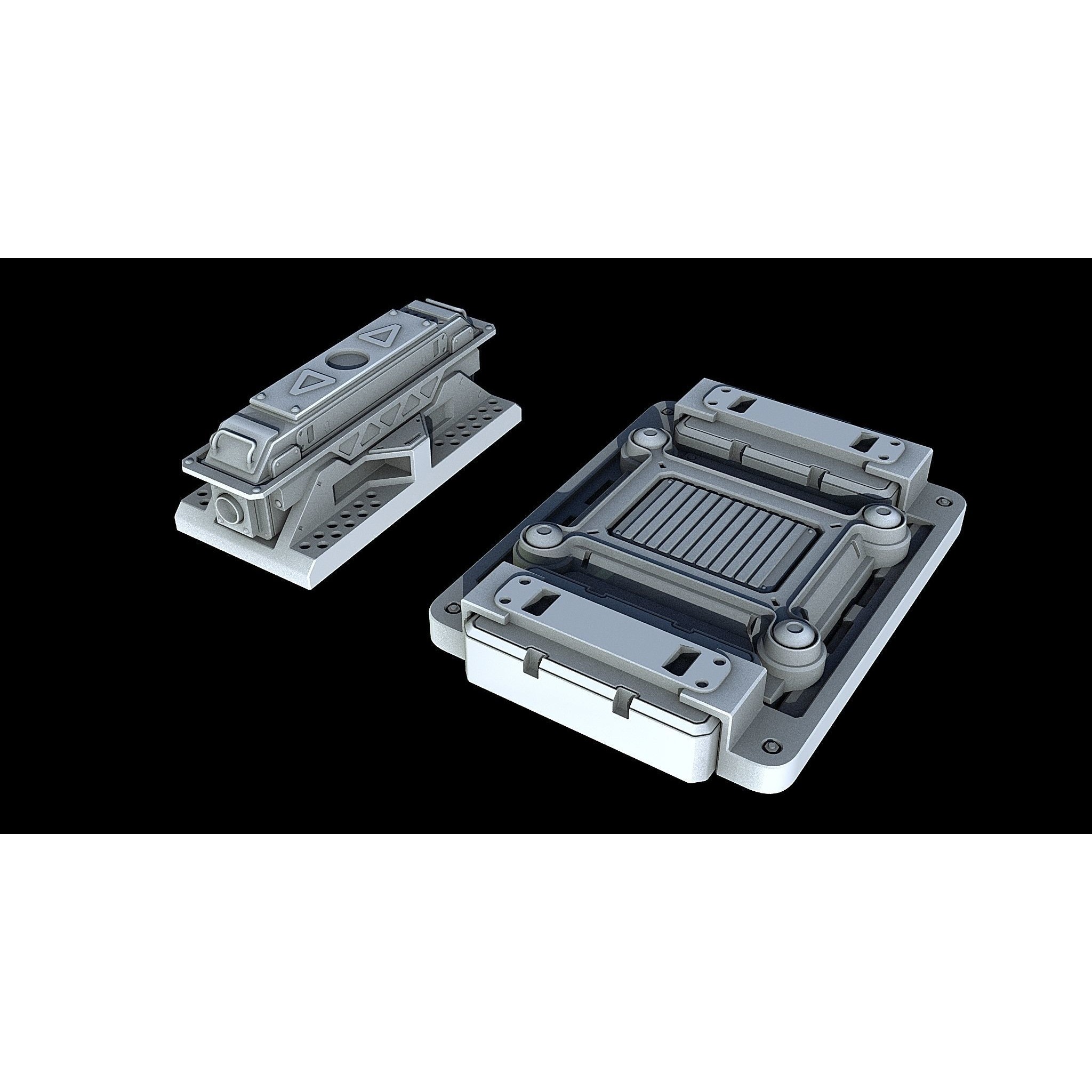 Sci-Fi KitBash and Props Pack - Game-Ready 3D Model - View 12