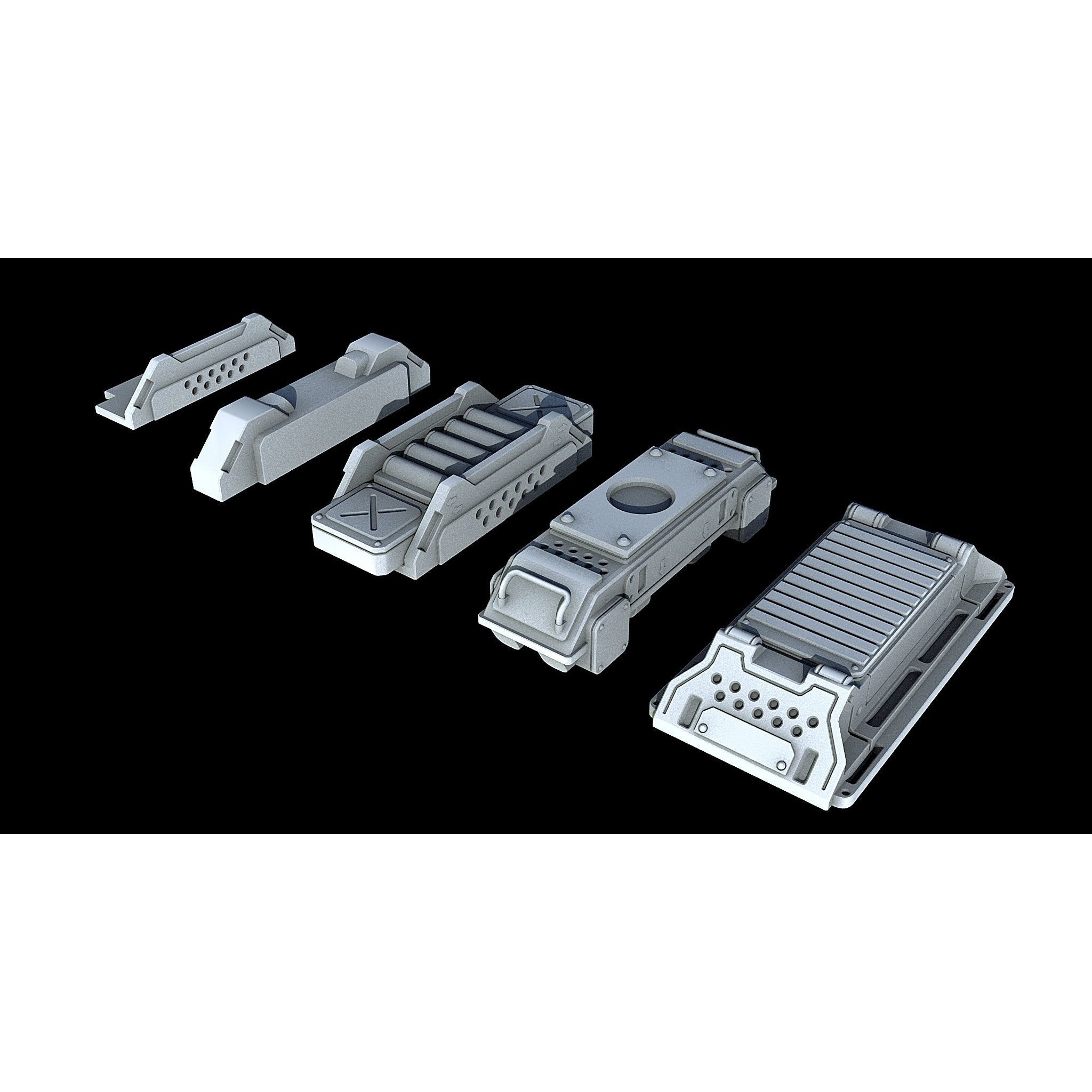 Sci-Fi KitBash and Props Pack - Game-Ready 3D Model - View 6