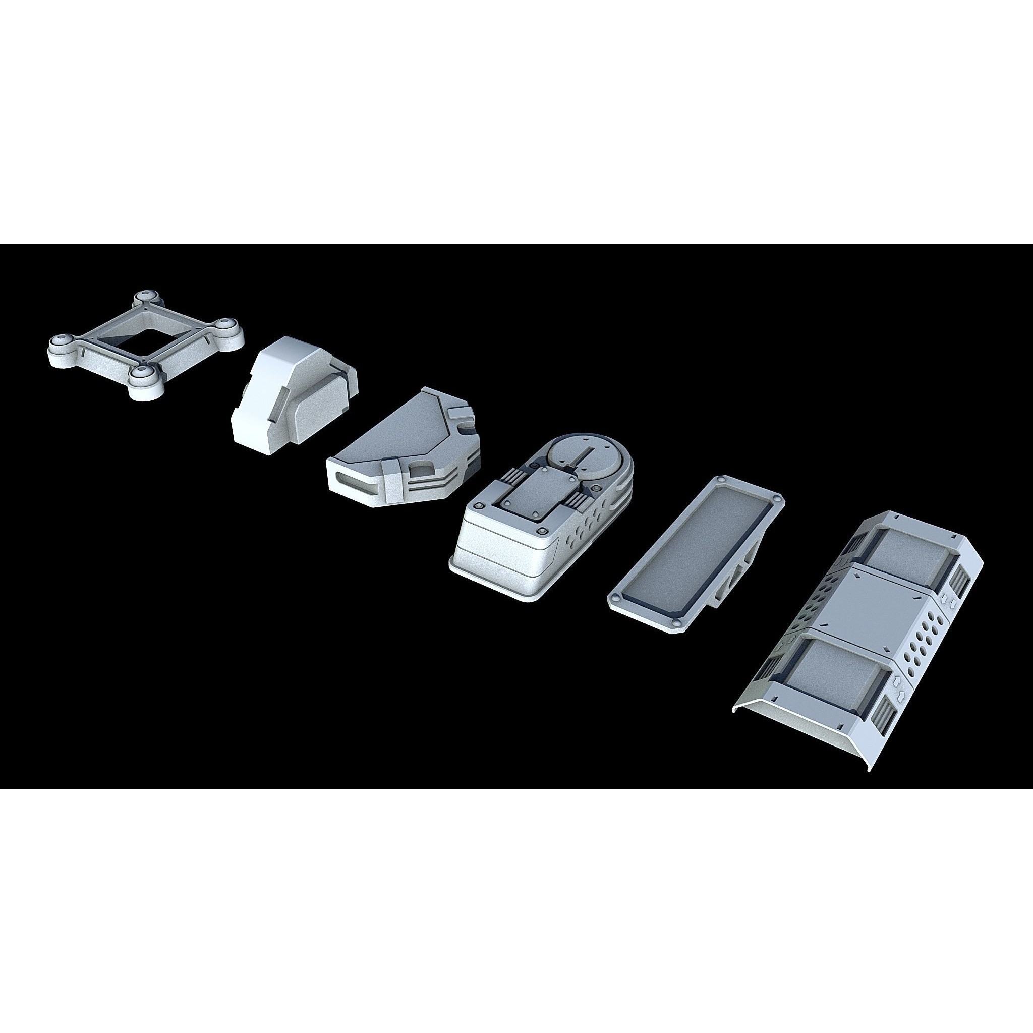 Sci-Fi KitBash and Props Pack - Game-Ready 3D Model - View 7