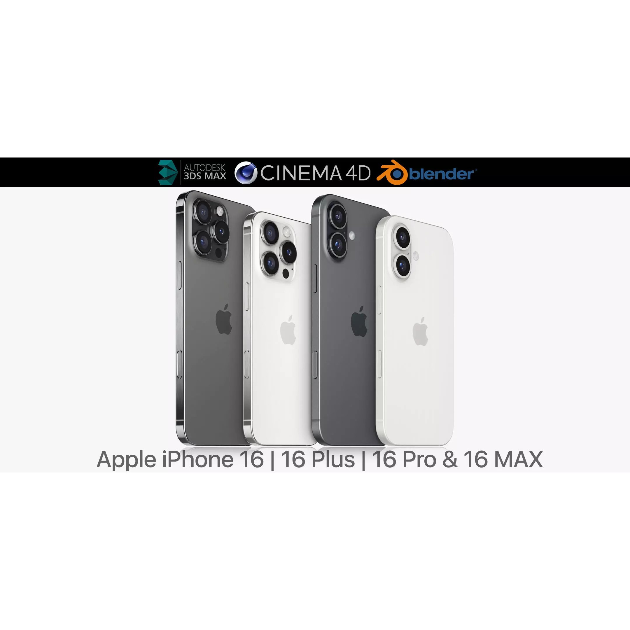Apple iPhone 16 Series - Game-Ready 3D Model - View 2