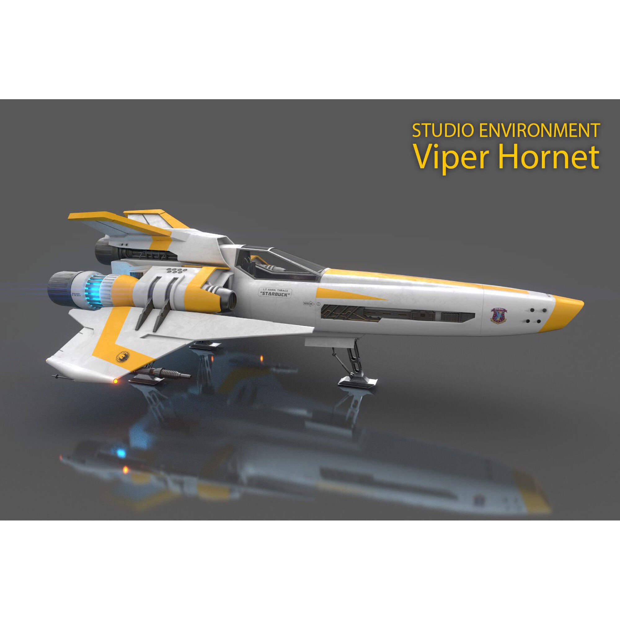 Viper Hornet - Low-Poly Game-Ready 3D Model - View 8