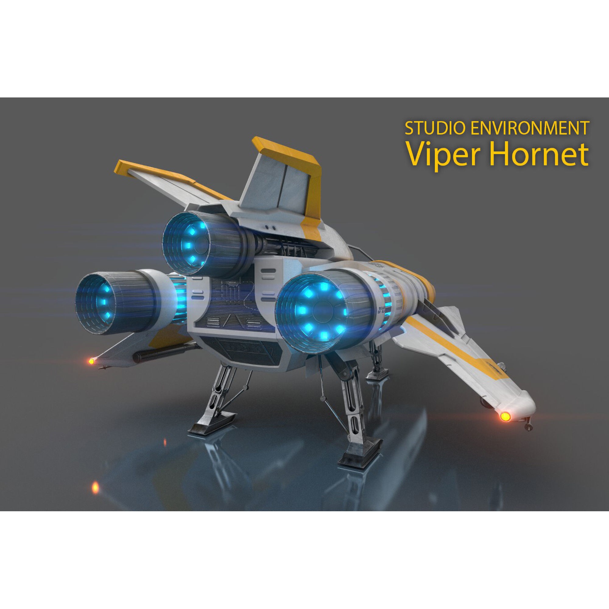 Viper Hornet - Low-Poly Game-Ready 3D Model - View 9