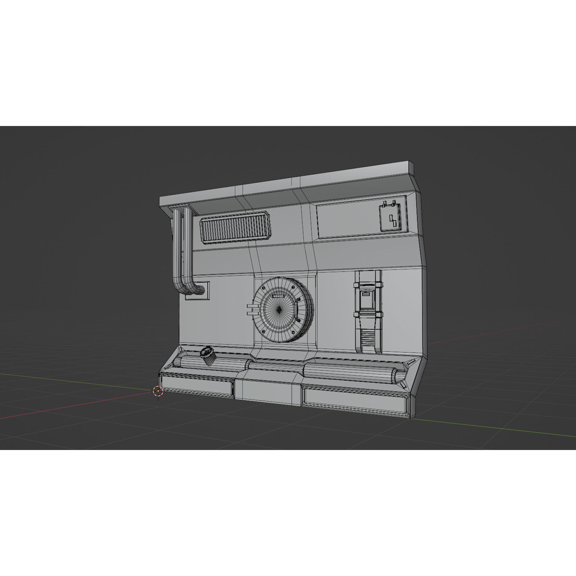SciFi Modular Level - Low-Poly Game-Ready 3D Model - View 12