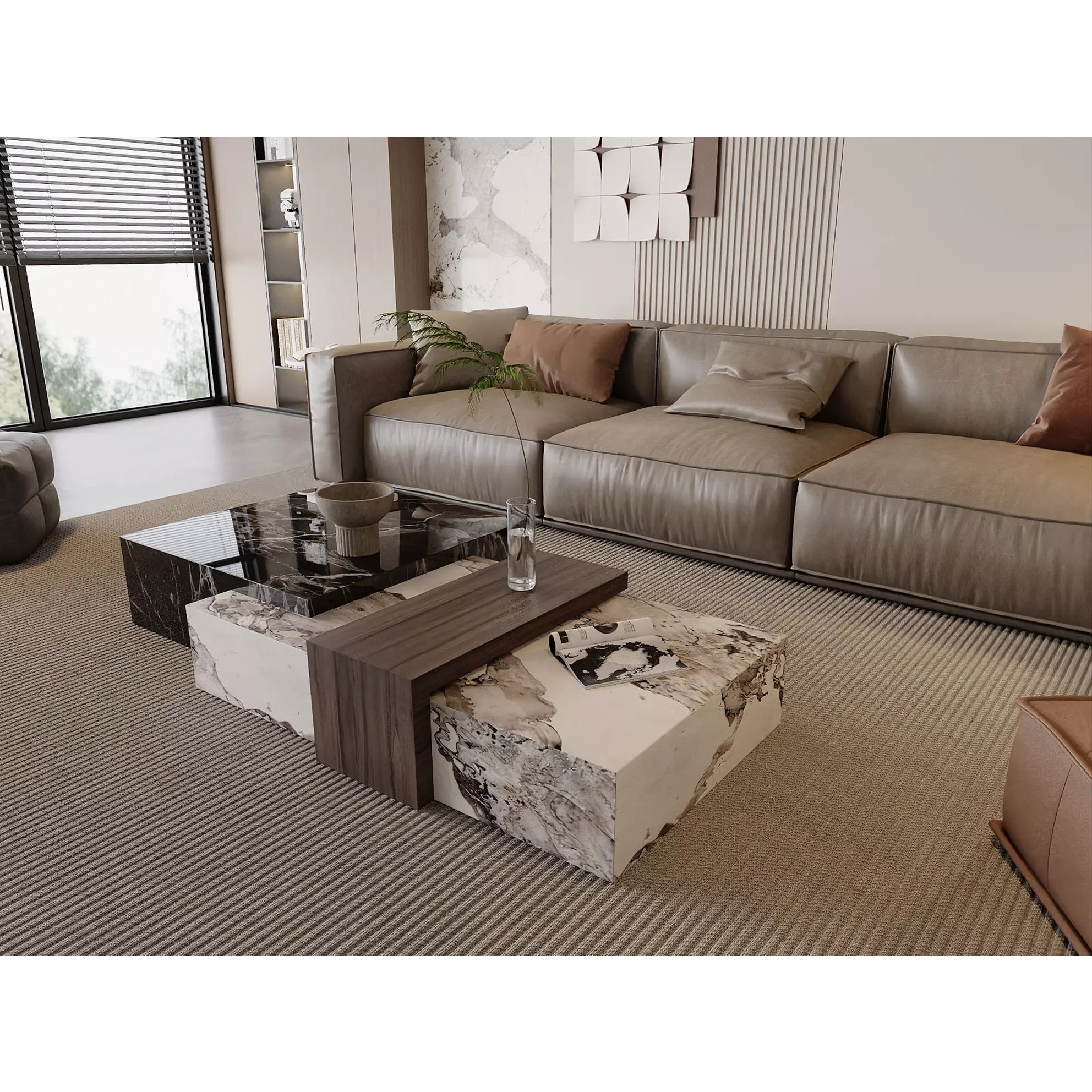 Modern Neutral Living Space - Game-Ready 3D Model - View 6