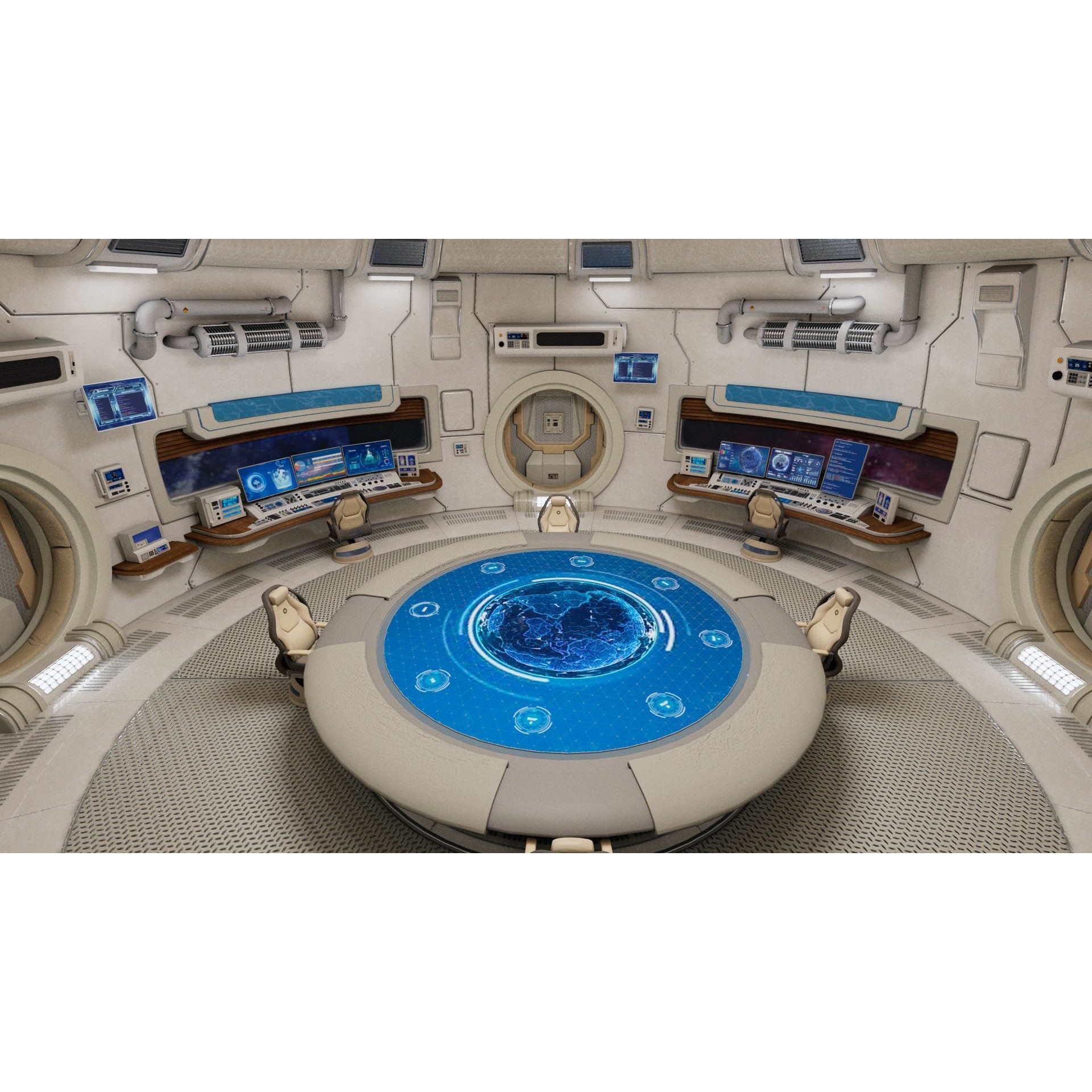 Spaceship Command Center - Game-Ready 3D Model - View 10