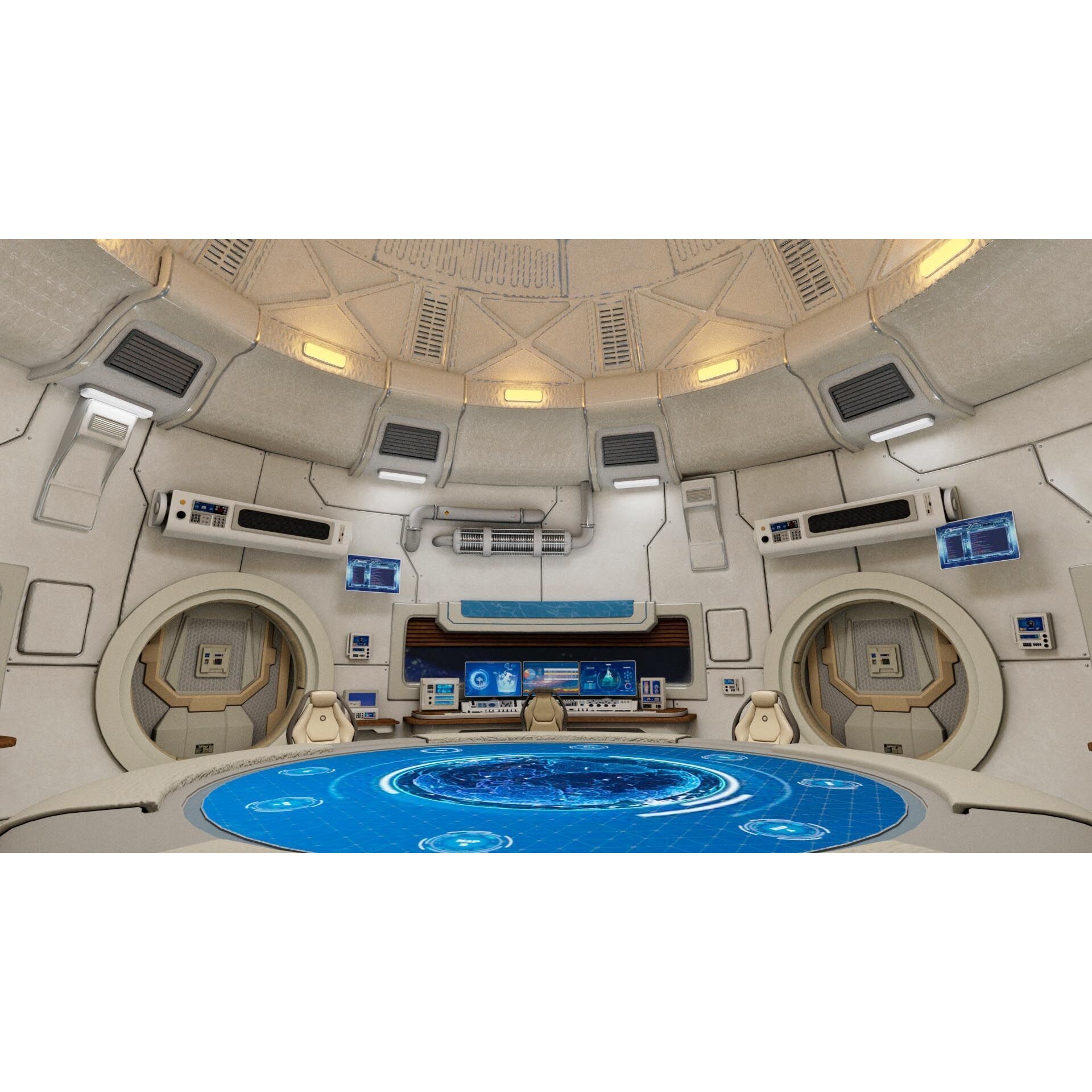 Spaceship Command Center - Game-Ready 3D Model - View 14