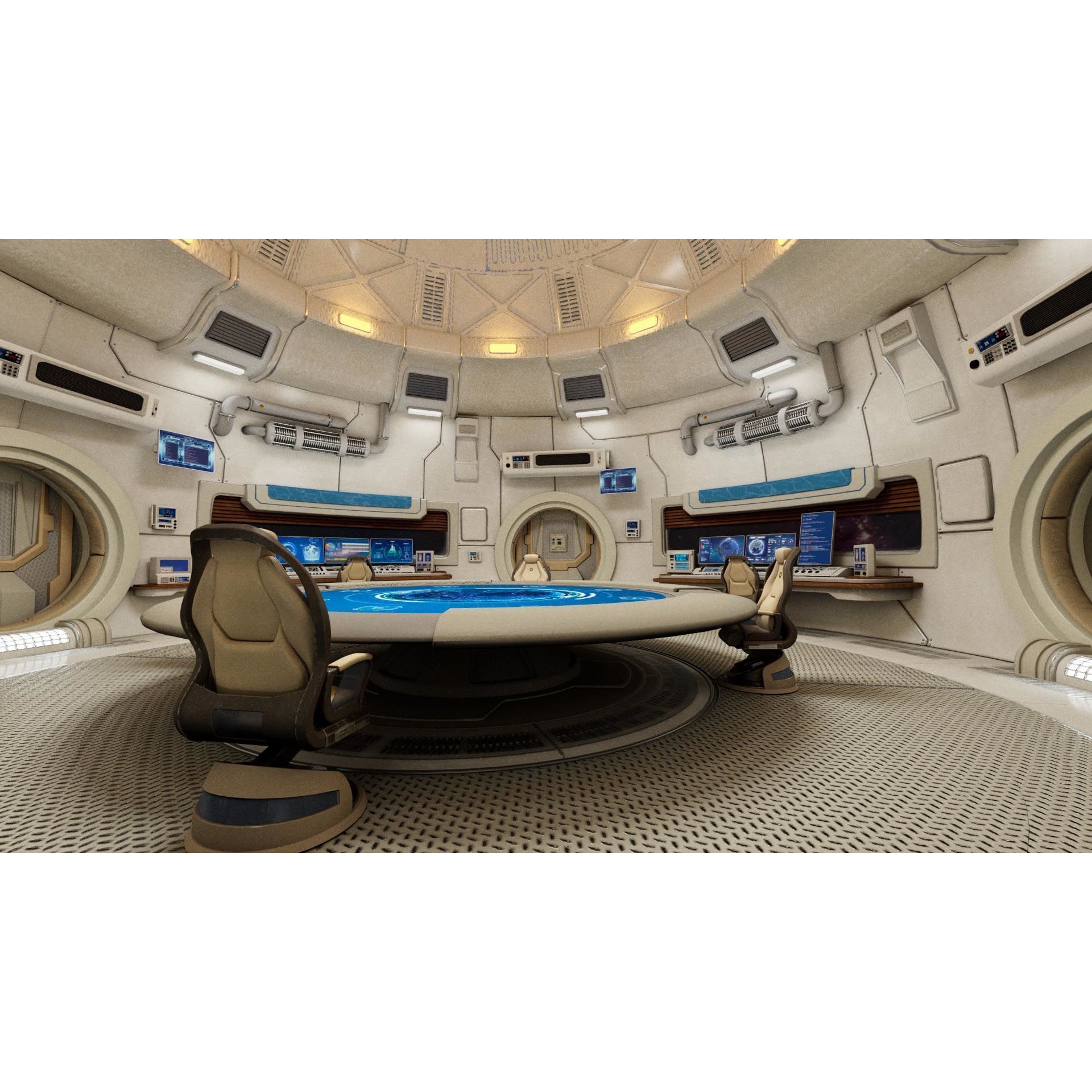Spaceship Command Center - Game-Ready 3D Model - View 15