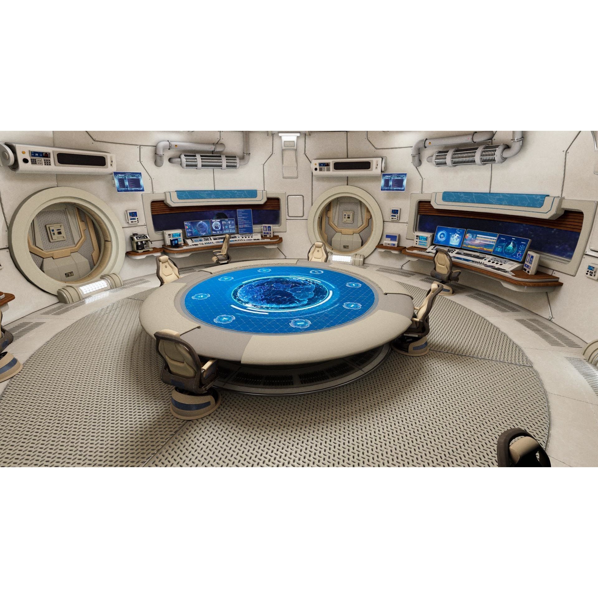 Spaceship Command Center - Game-Ready 3D Model - View 17