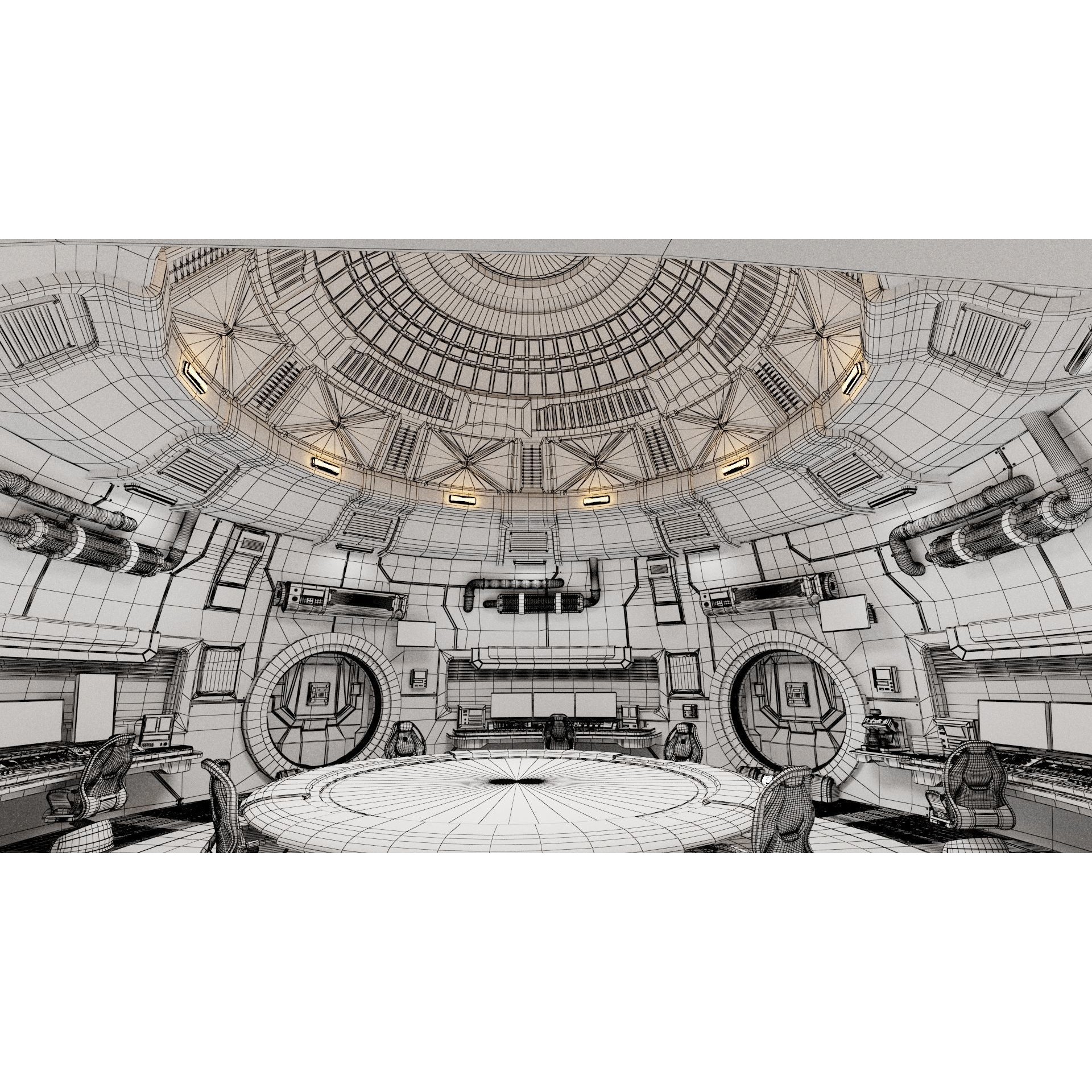 Spaceship Command Center - Game-Ready 3D Model - View 20