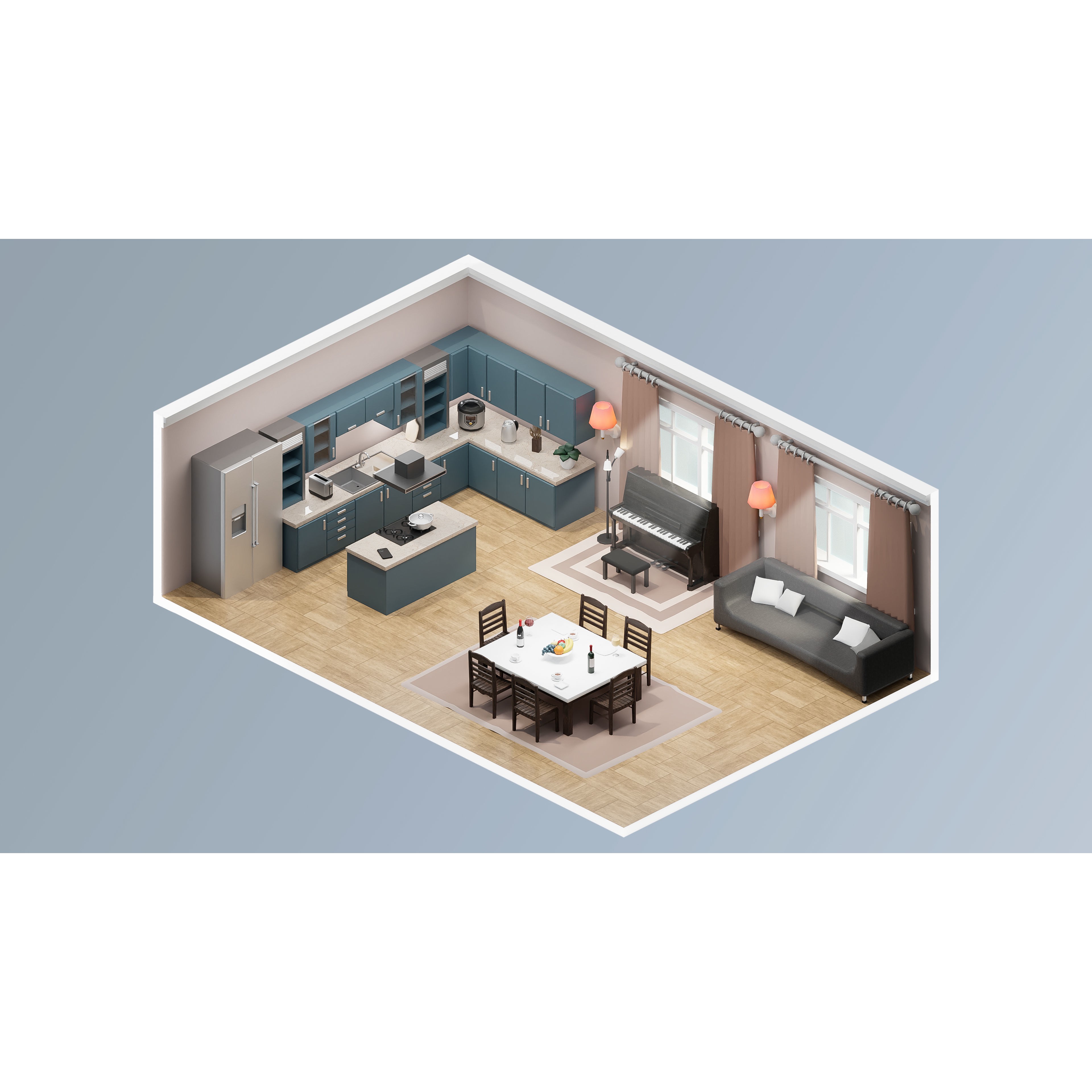 Interior Realistic - Low-Poly Game-Ready 3D Model - View 17