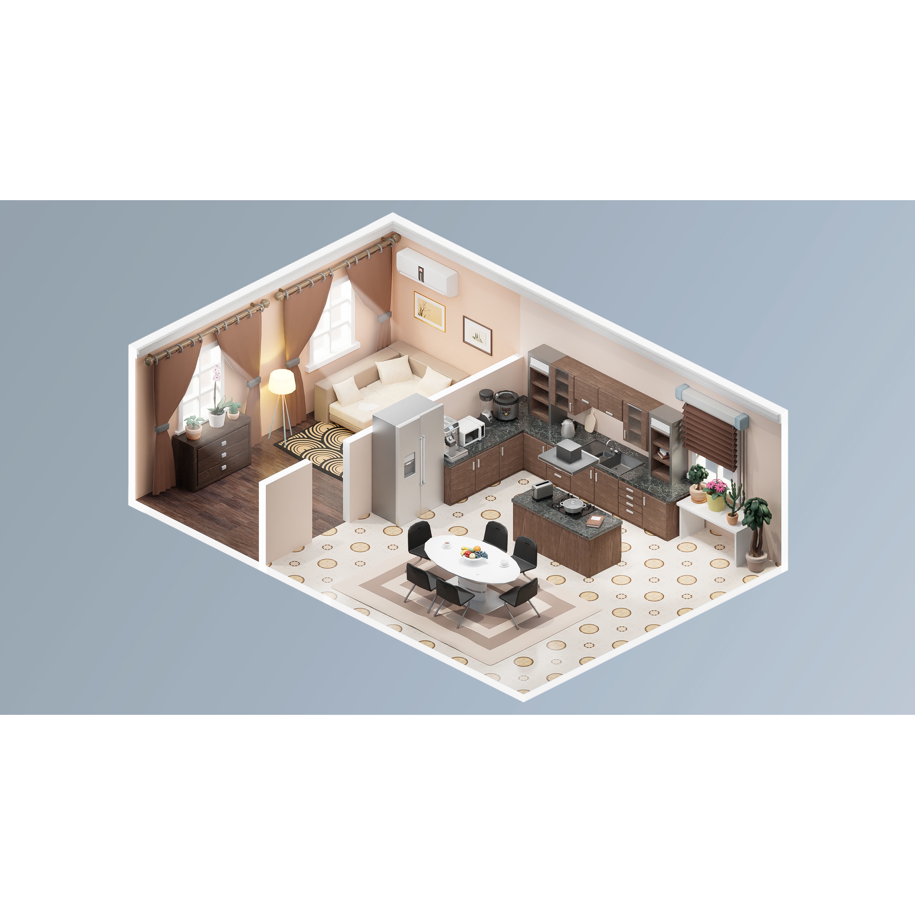 Interior Realistic - Low-Poly Game-Ready 3D Model - View 39