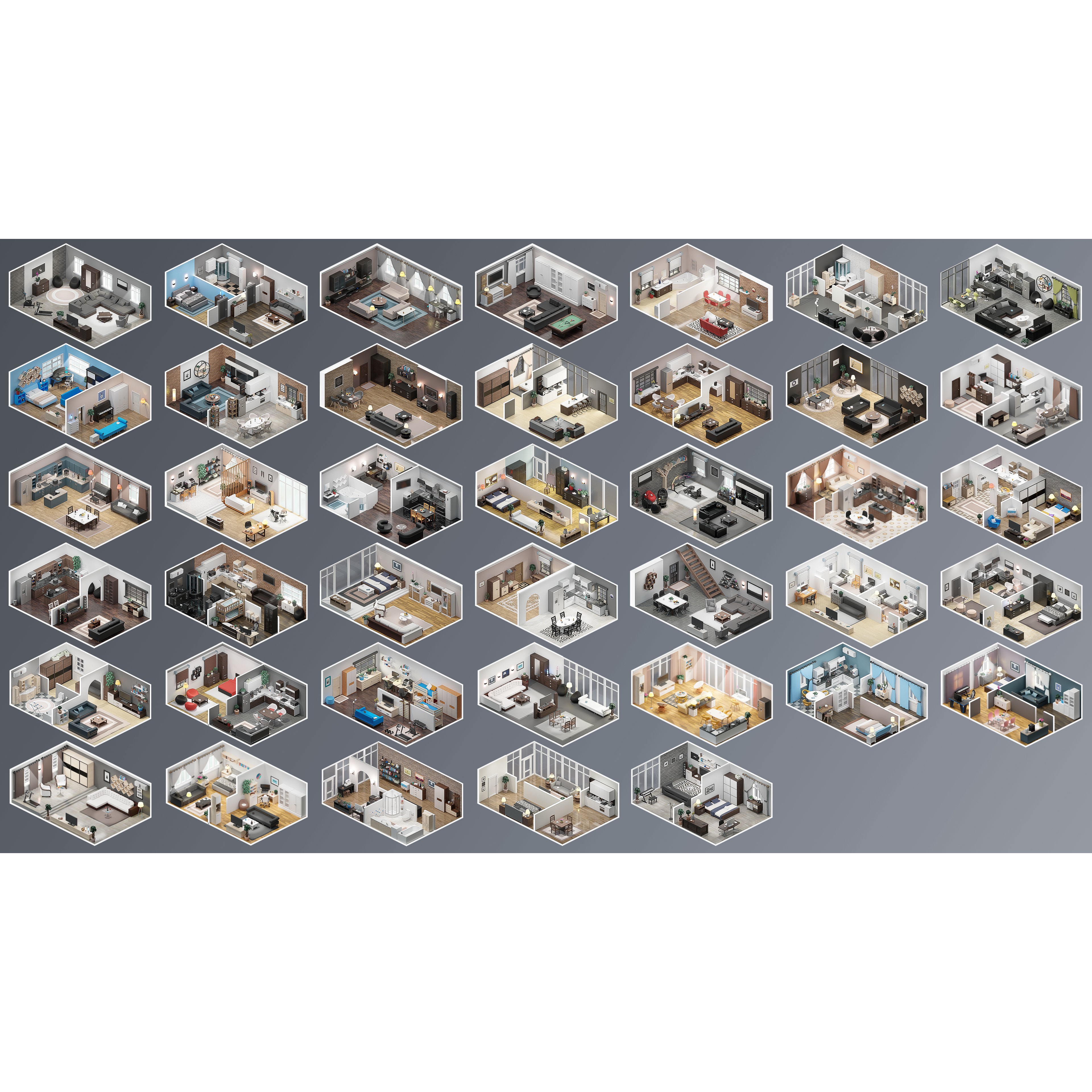 Interior Realistic - Low-Poly Game-Ready 3D Model - View 4