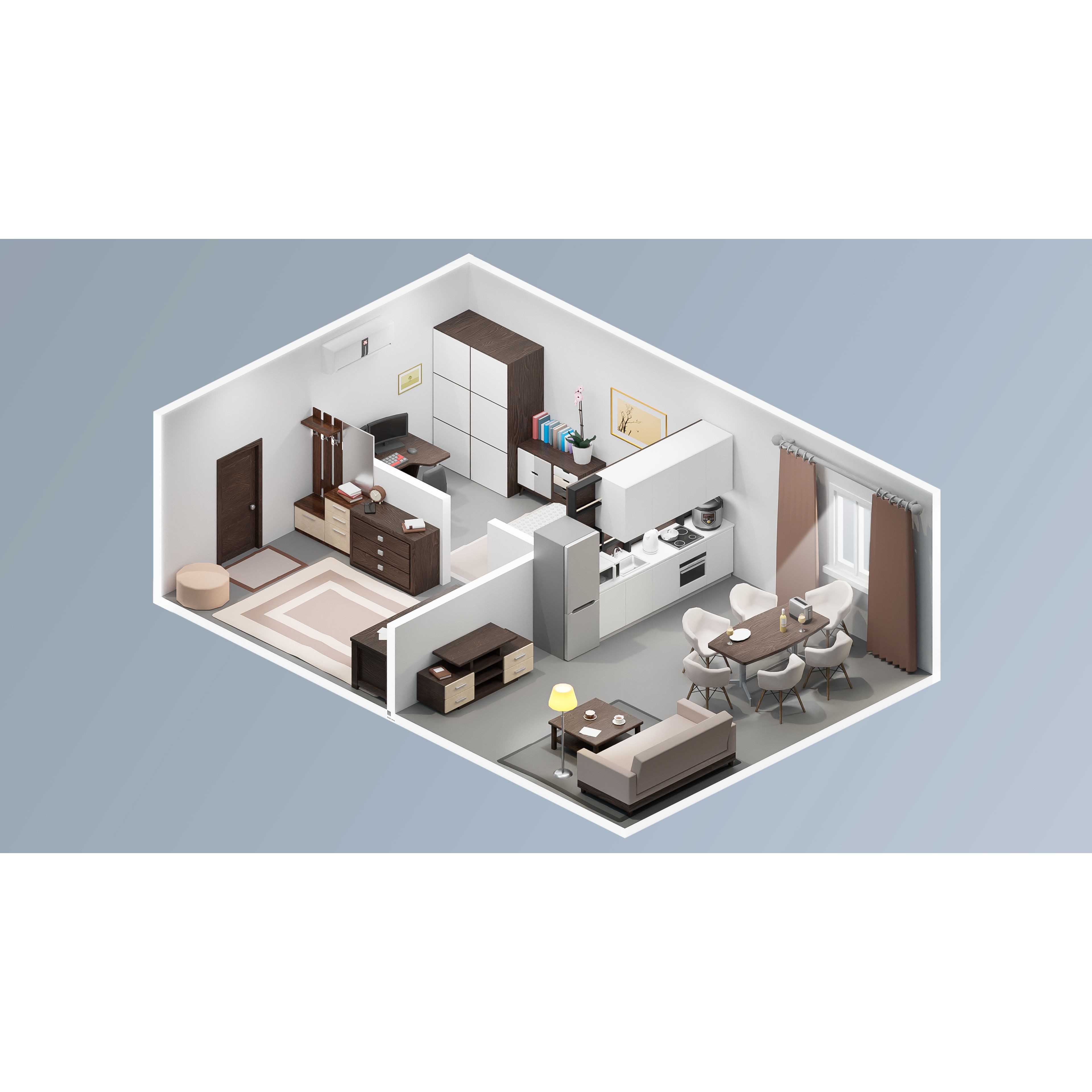 Interior Realistic - Low-Poly Game-Ready 3D Model - View 42