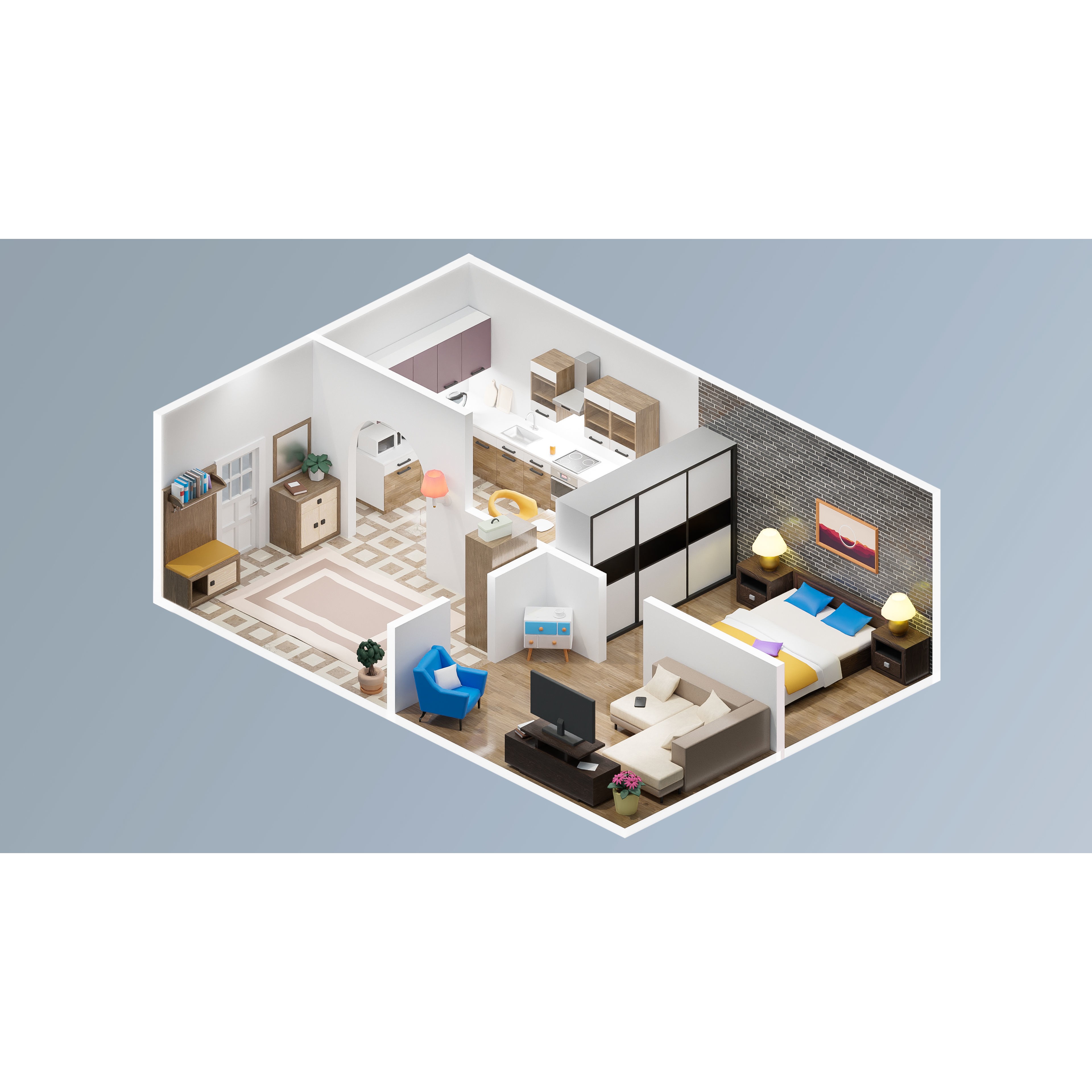 Interior Realistic - Low-Poly Game-Ready 3D Model - View 43