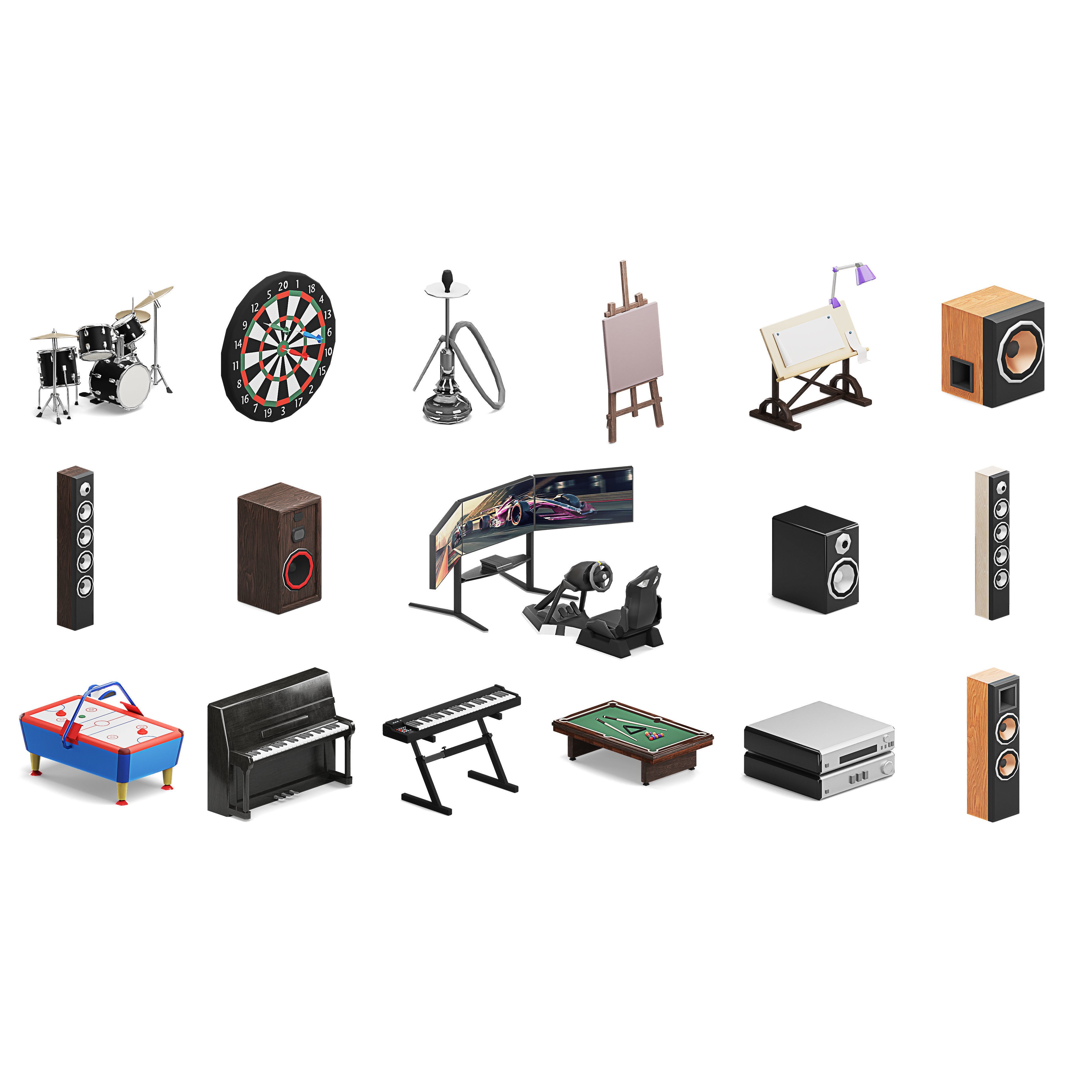 Interior Realistic - Low-Poly Game-Ready 3D Model - View 67