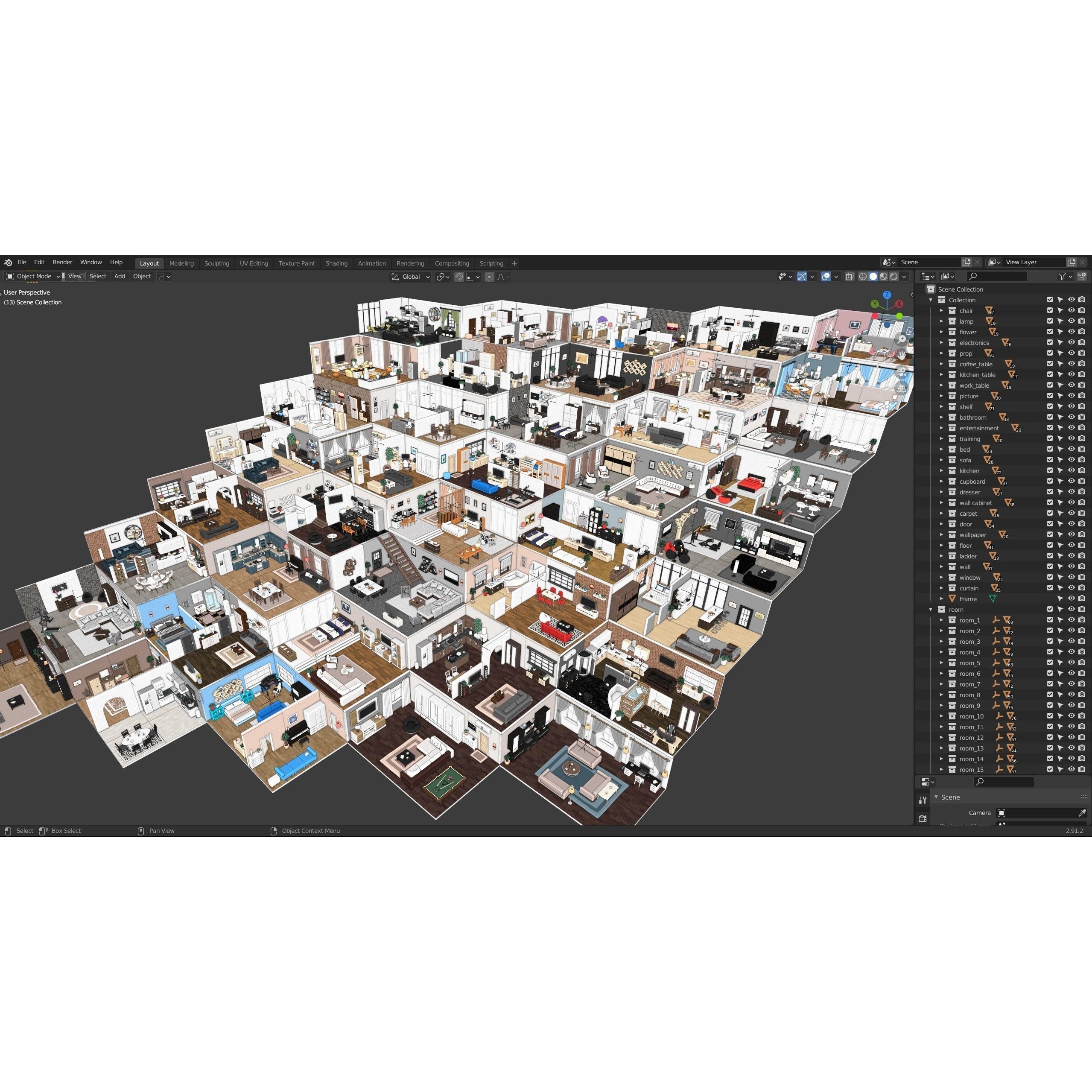 Interior Realistic - Low-Poly Game-Ready 3D Model - View 88