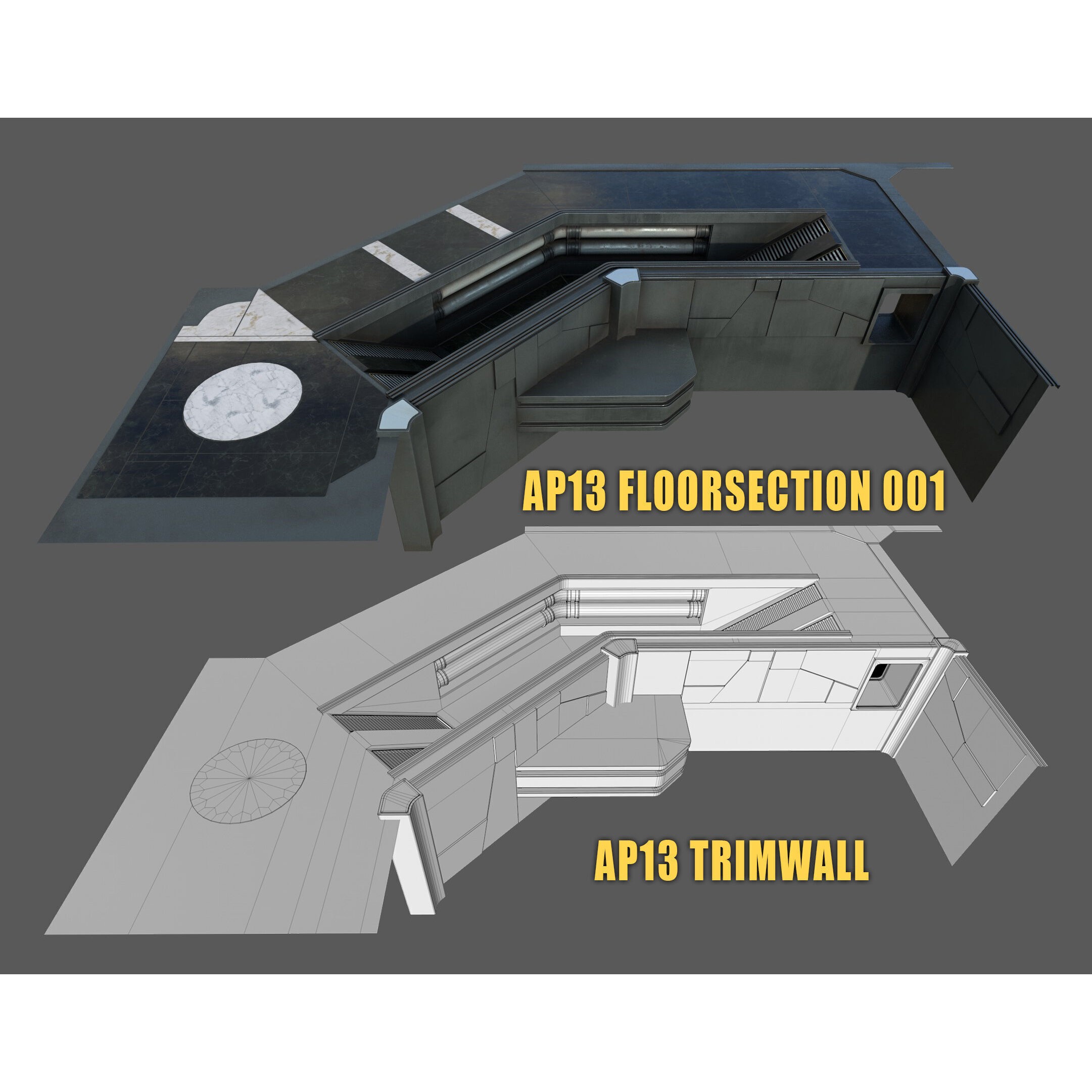SciFi Asset Pack 13 - Low-Poly Game-Ready 3D Model - View 22