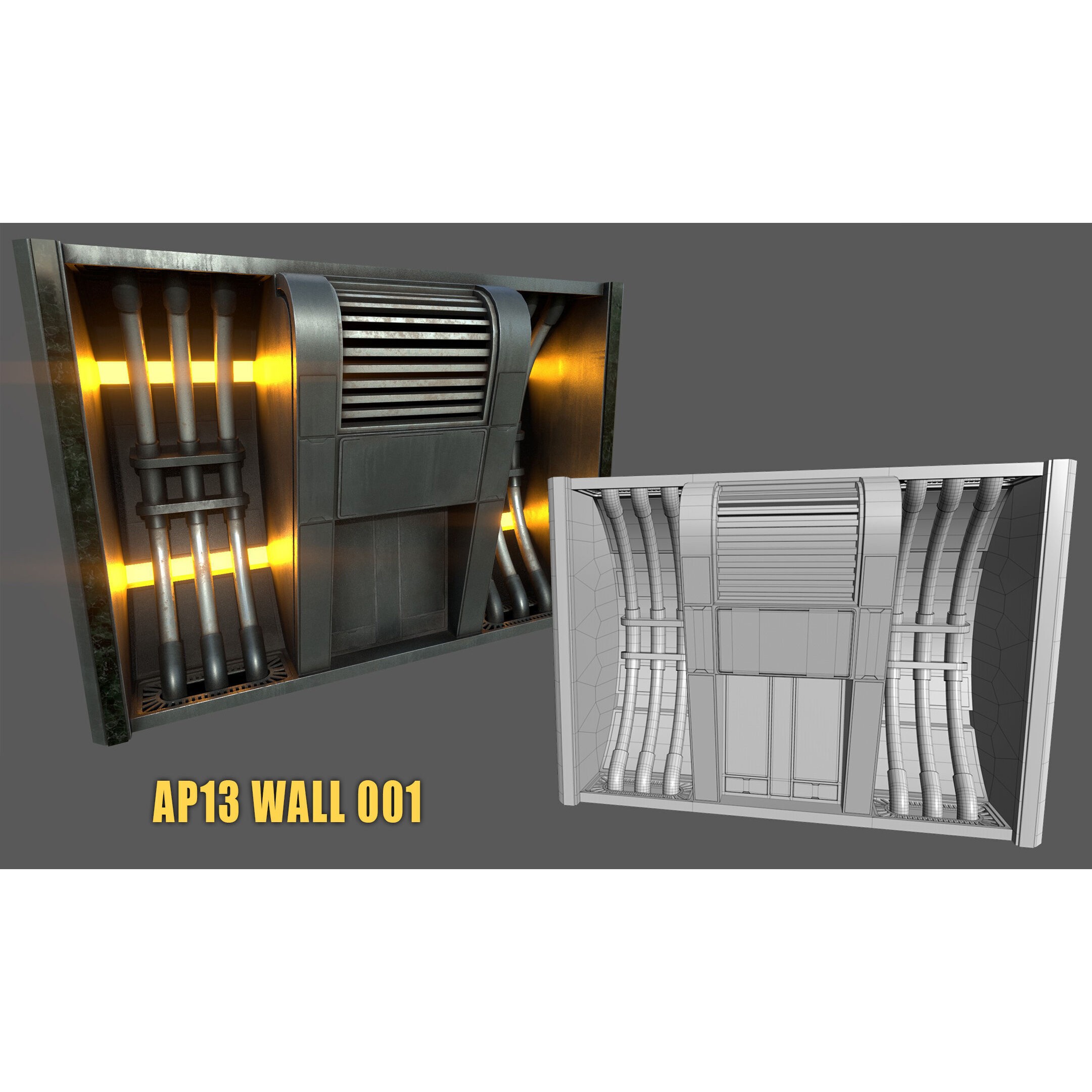 SciFi Asset Pack 13 - Low-Poly Game-Ready 3D Model - View 32