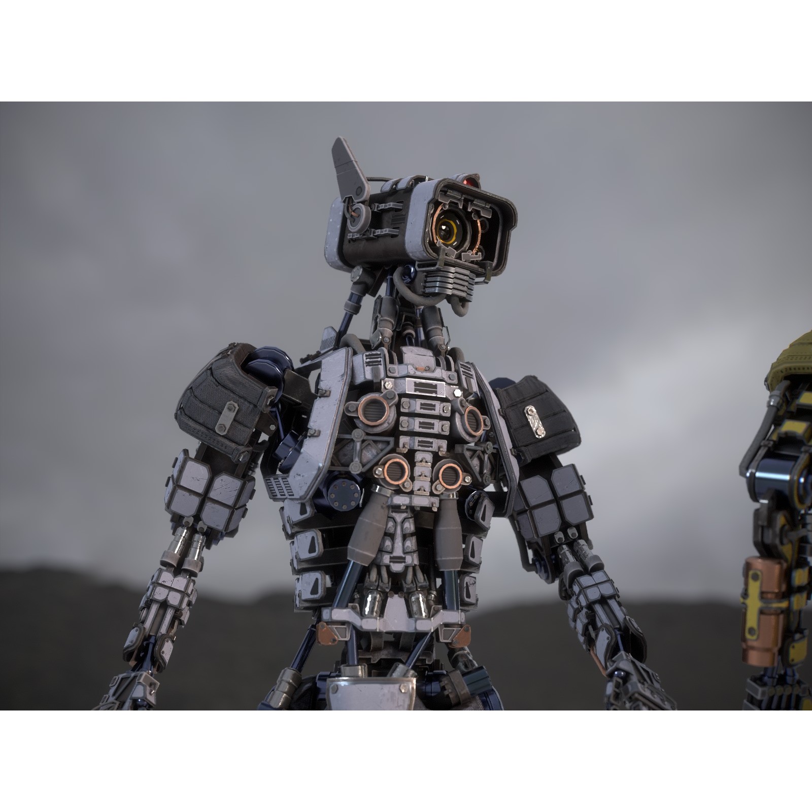 Futuristic Robot - Low-Poly Game-Ready 3D Model - View 20