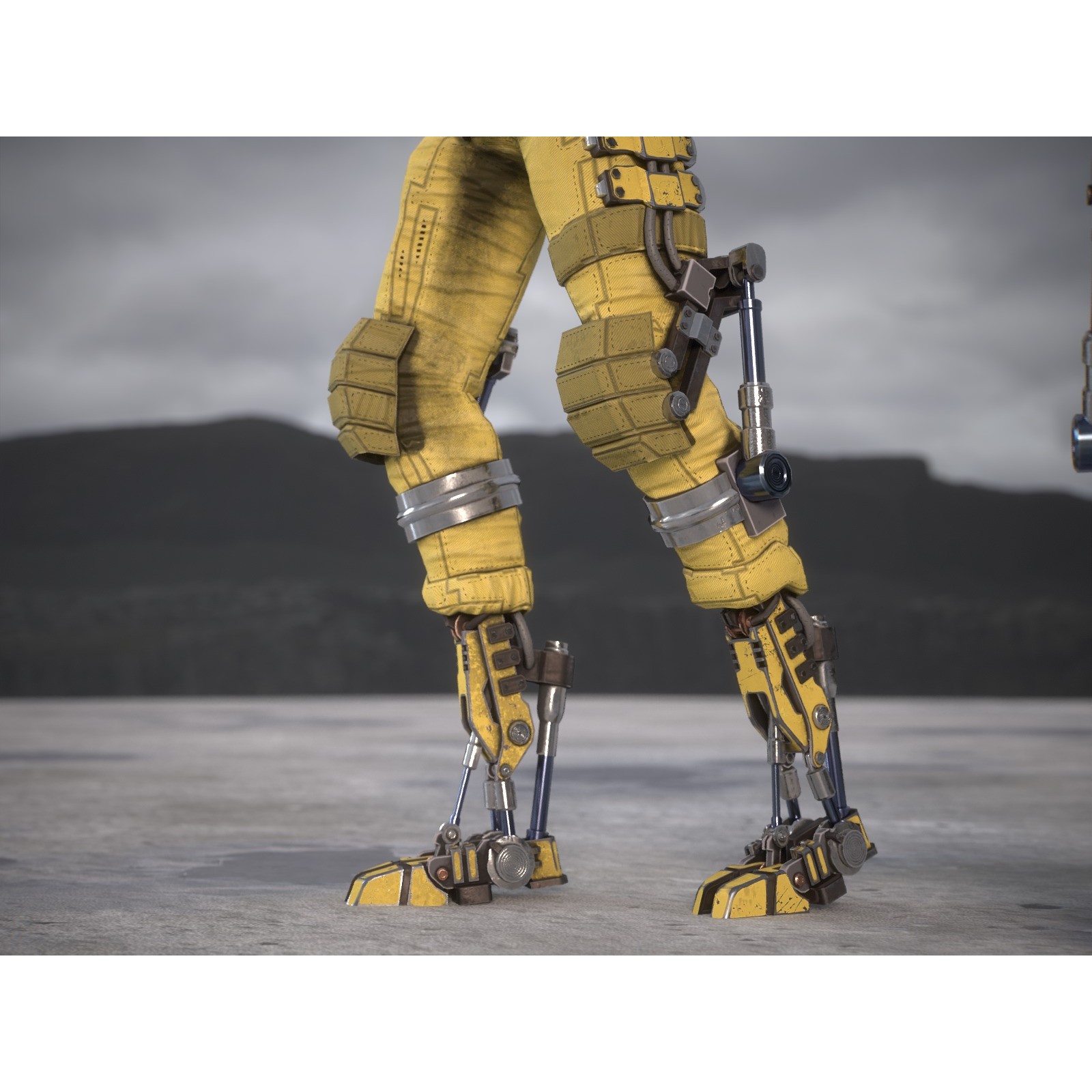 Futuristic Robot - Low-Poly Game-Ready 3D Model - View 21